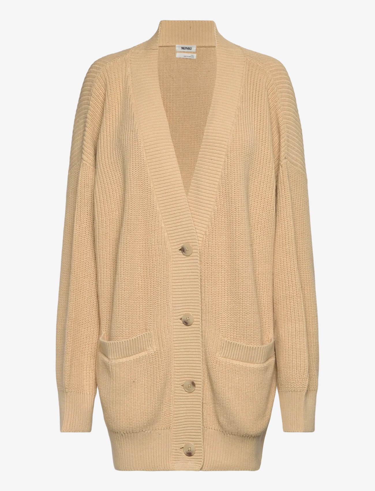 Monki - Knitted Cardigan - koftor - beige medium dusty - 0