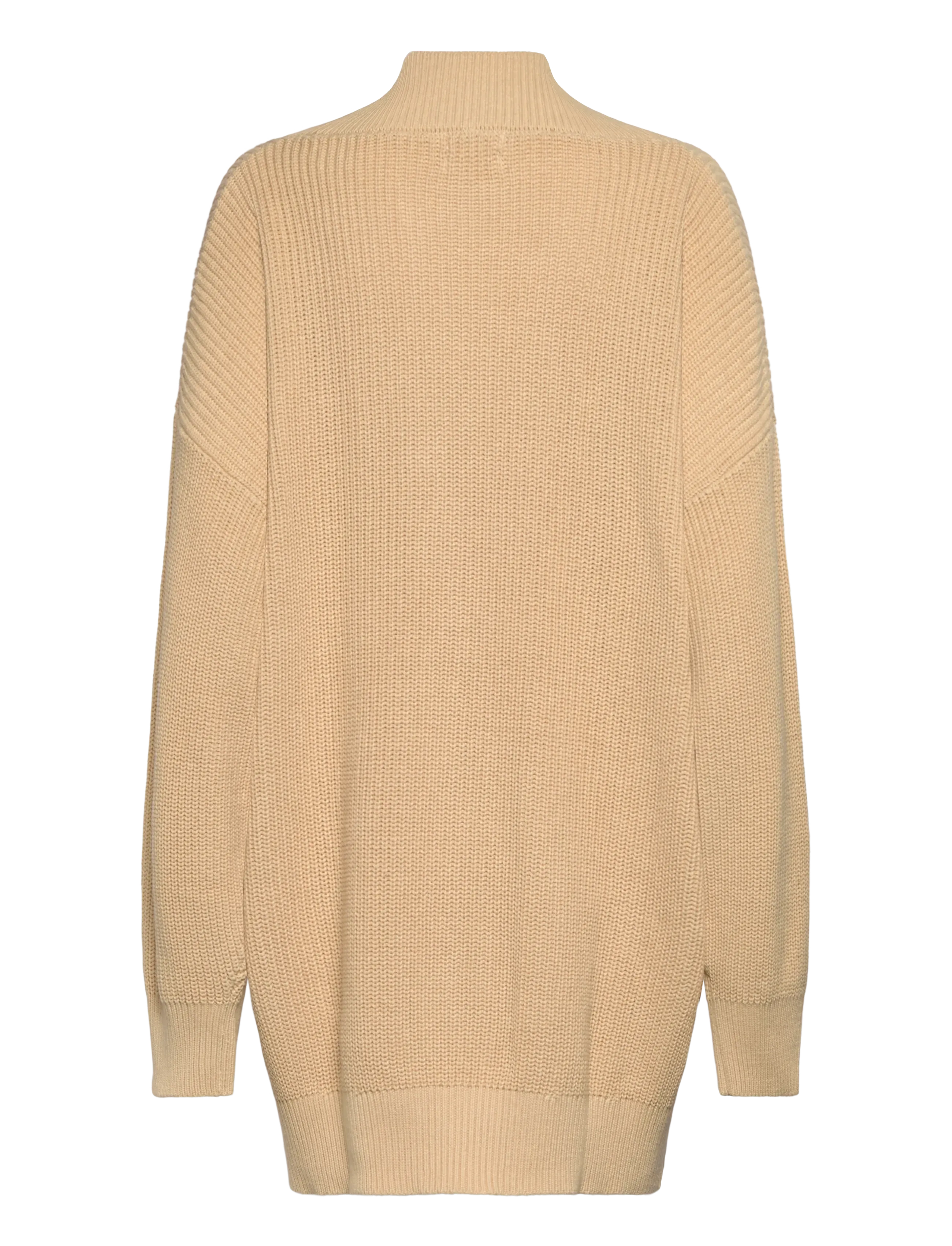 Monki - Oversized V-Neck Cotton Knit Cardigan - strickjacken - beige medium dusty - 1