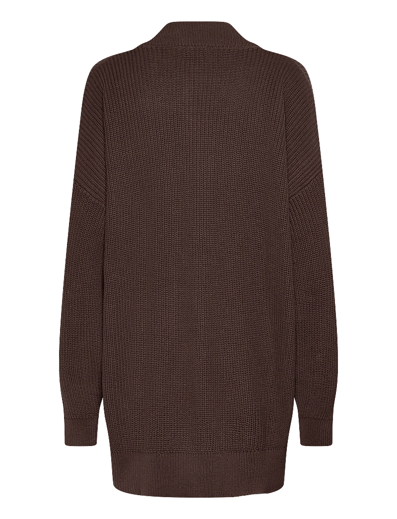 Monki - Knitted Cardigan - cardigans - brown dark - 1