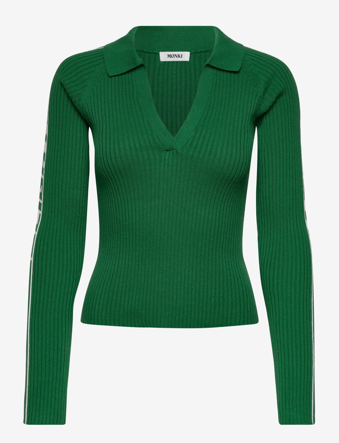 Monki - Knitted collar Top - pullover - green medium - 0