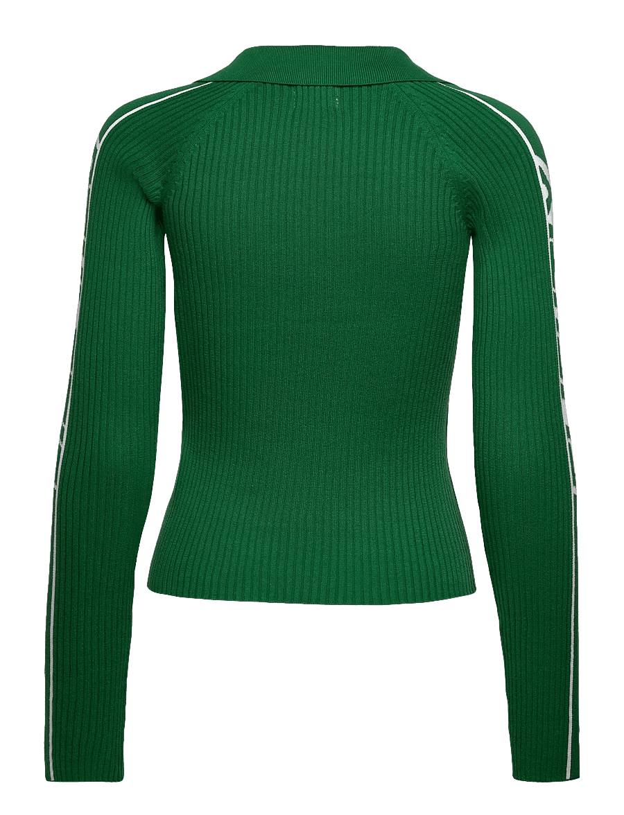 Monki - Knitted collar Top - striktrøjer - green medium - 1