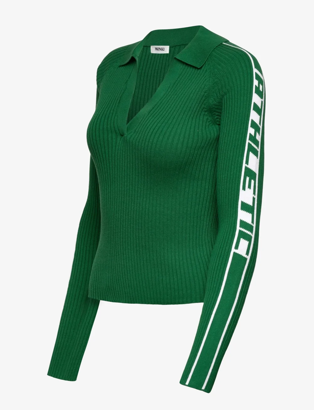 Monki - Knitted collar Top - pullover - green medium - 3