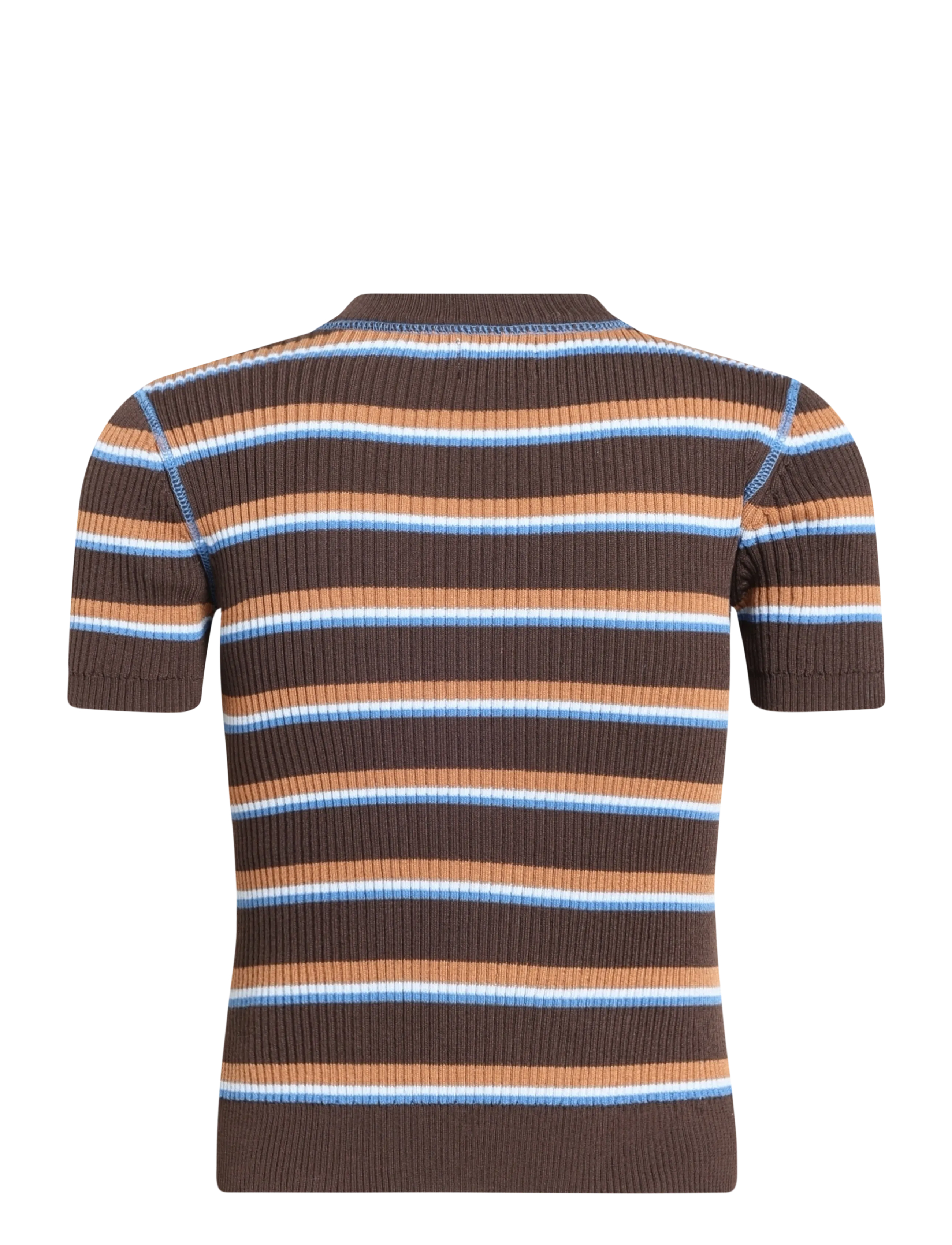 Monki - Kn short sleeve Top - t-särgid - brown dark - 1