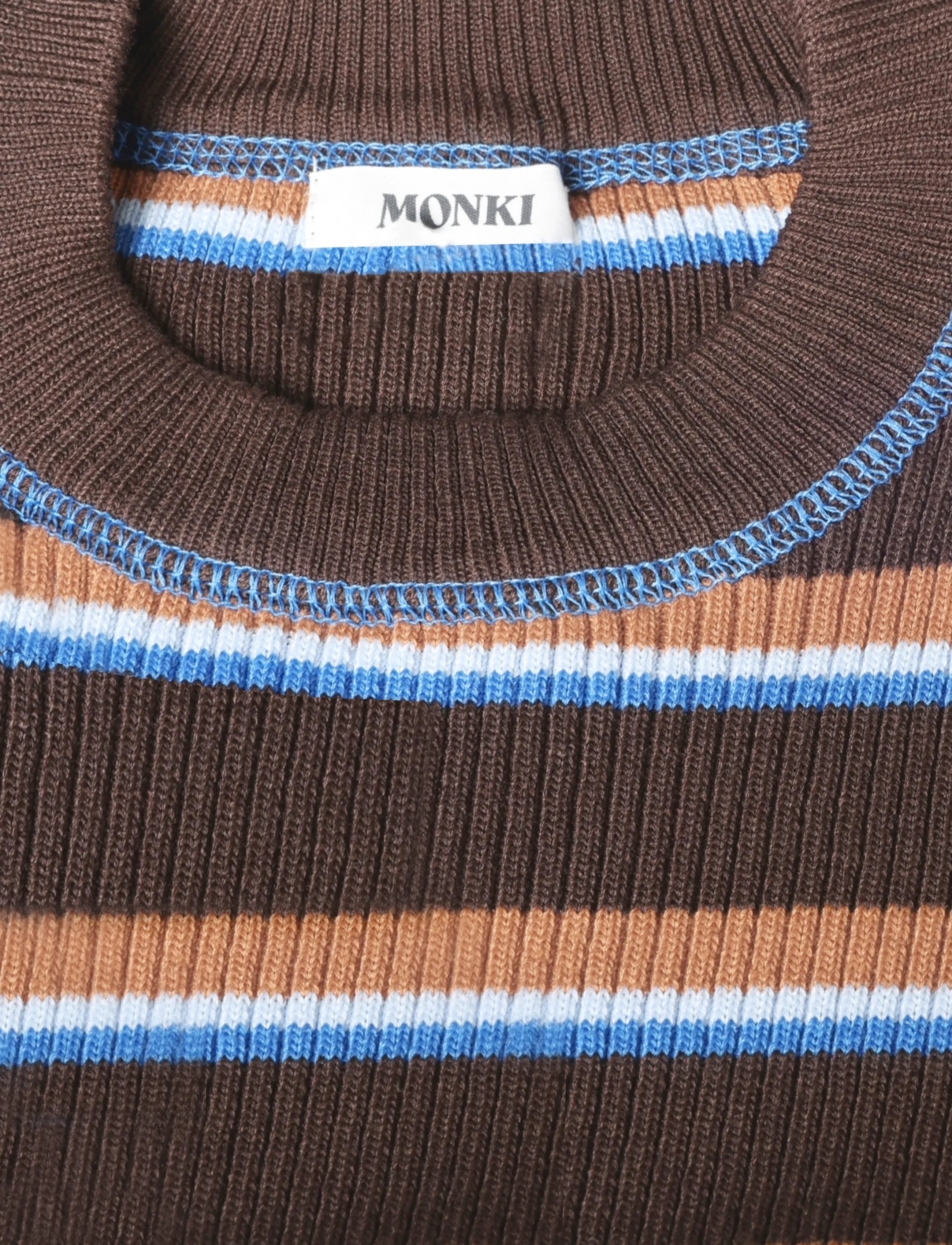 Monki - Kn short sleeve Top - t-särgid - brown dark - 2