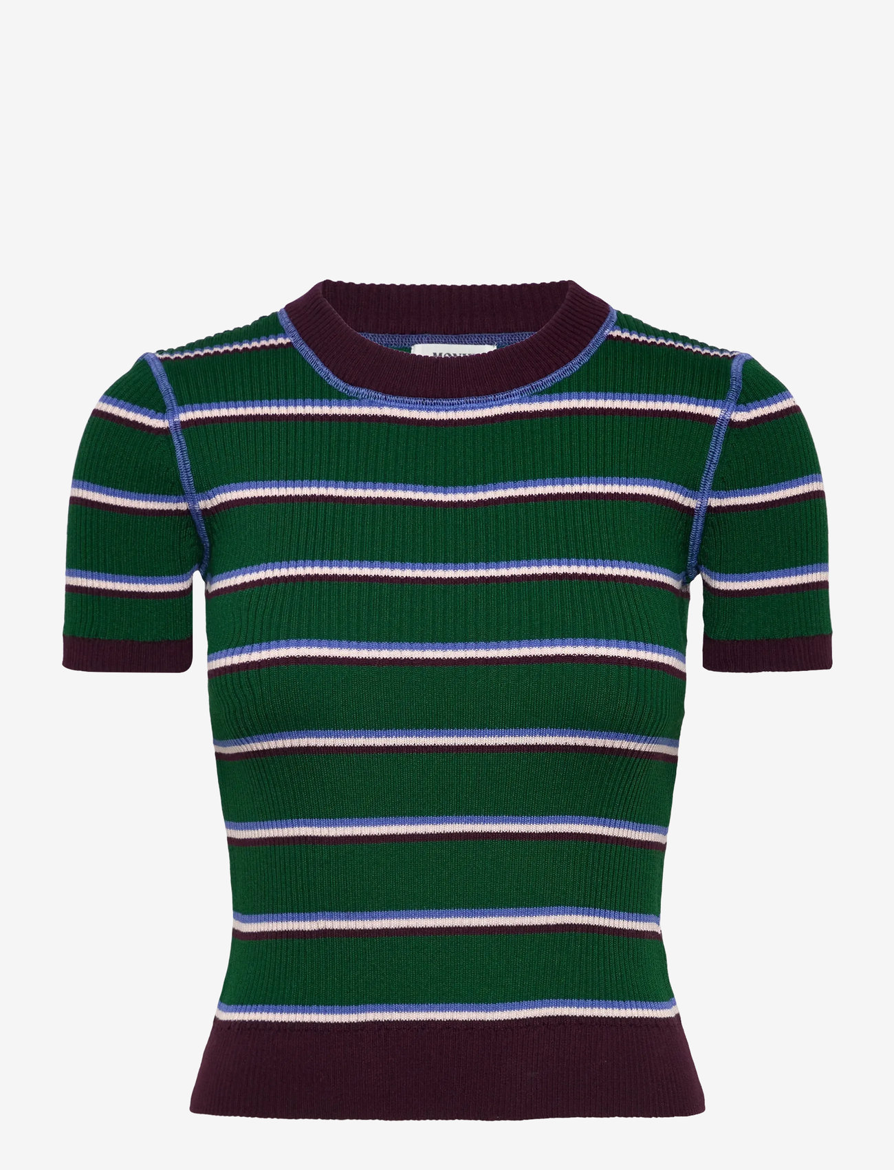 Monki - Mini knitted Top - t-shirts - green medium - 0