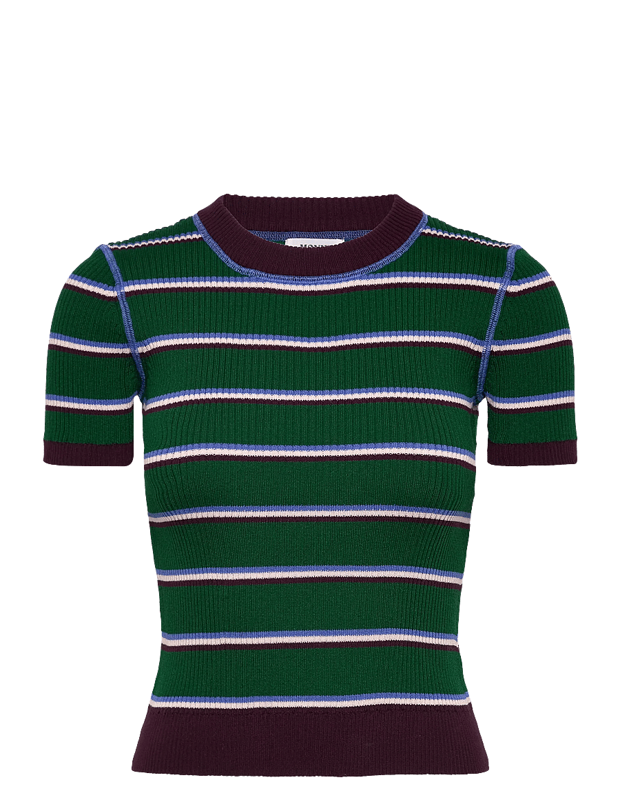 Monki - Mini knitted Top - t-shirts - green medium - 0