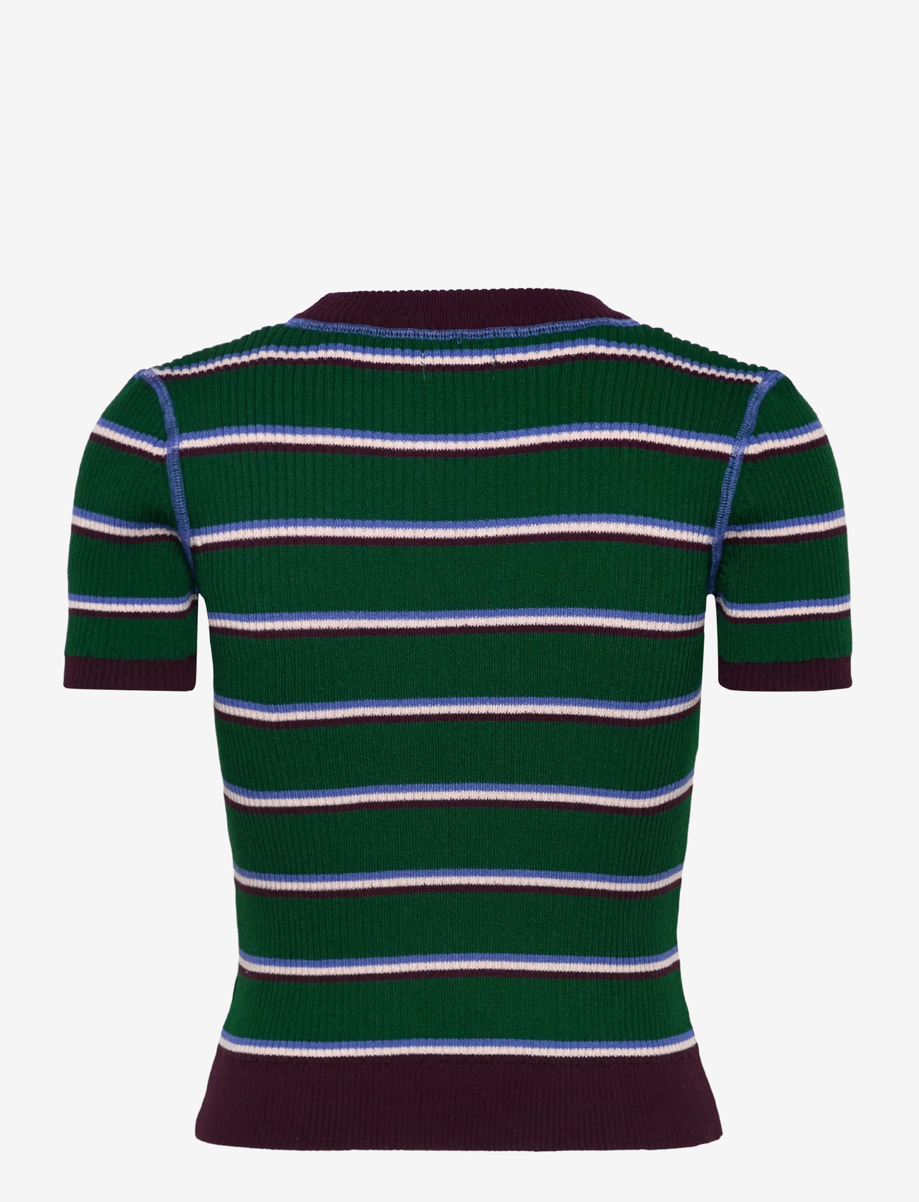 Monki - Mini knitted Top - t-shirts - green medium - 1