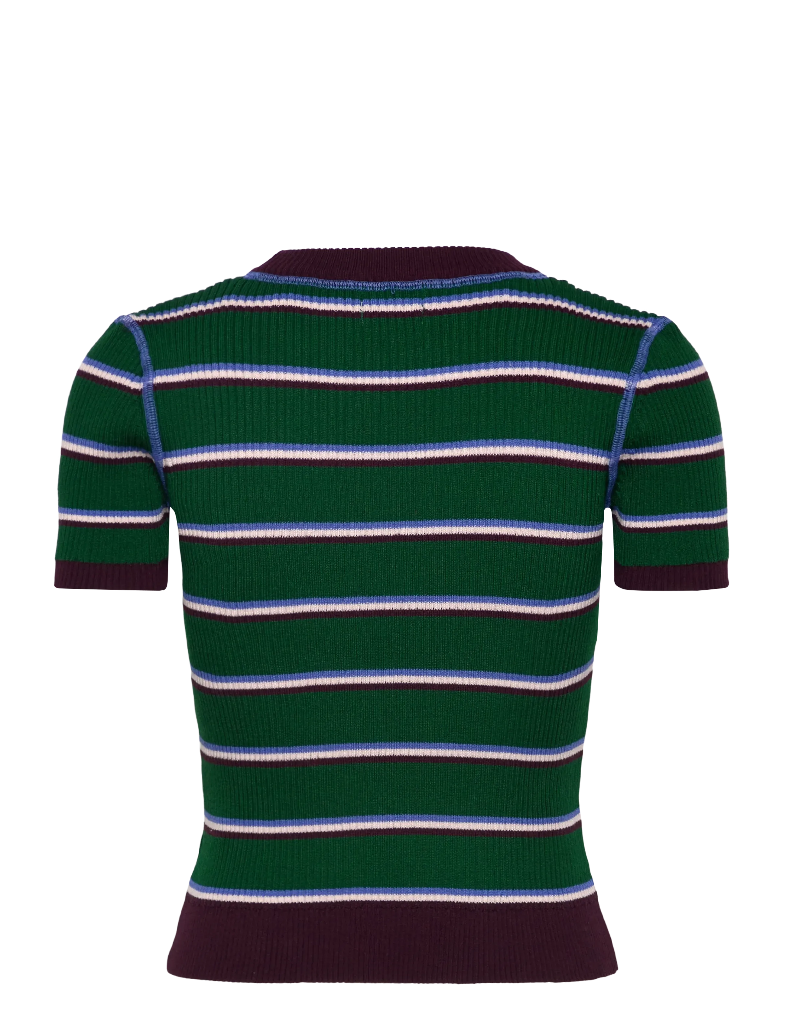 Monki - Kn short sleeve Top - t-shirts - green medium - 1