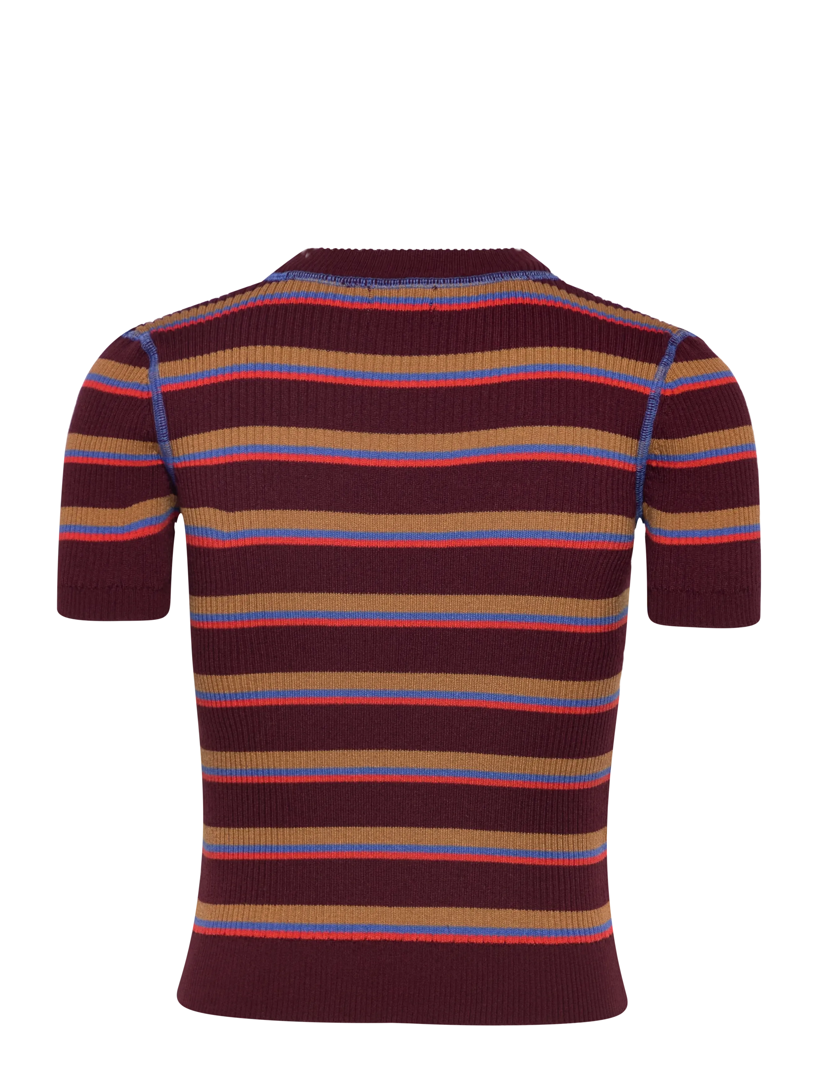 Monki - Kn short sleeve Top - t-paidat - red dark - 1