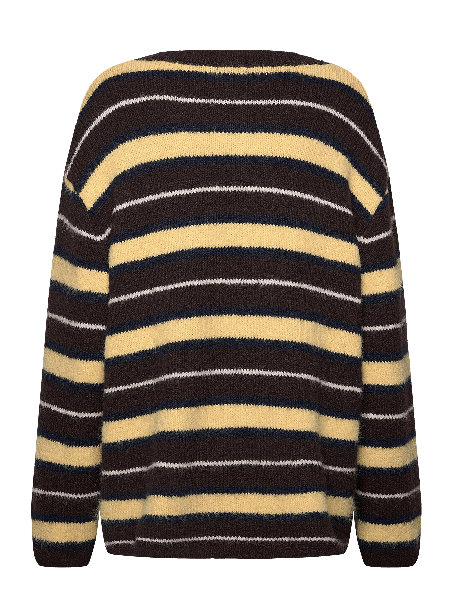 Monki - Soft Knit V-Neck Cardigan - cardigans - brown dark - 1