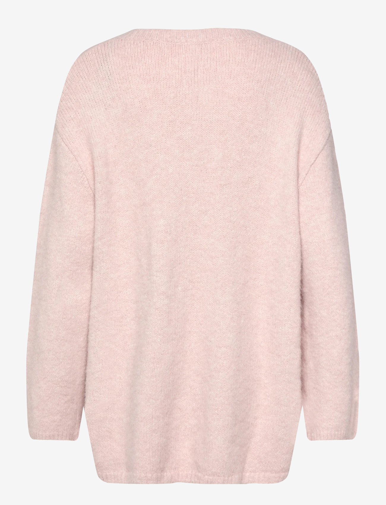 Monki - Soft Knit V-Neck Cardigan - koftor - pink dusty light - 1