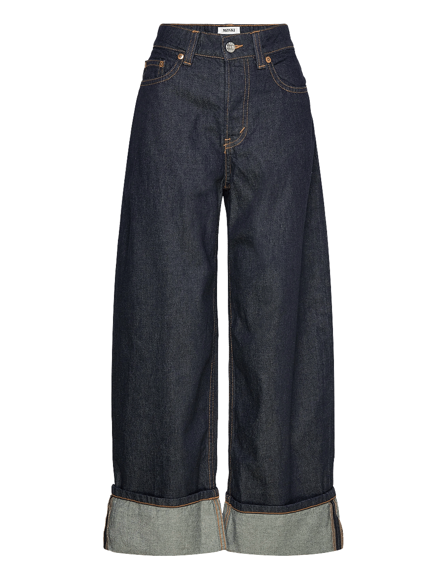 Monki - Peggy Low Rise Loose Baggy Jeans - brede jeans - blue rinse - 0