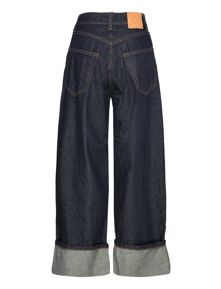 Monki - Peggy Low Rise Loose Baggy Jeans - brede jeans - blue rinse - 1