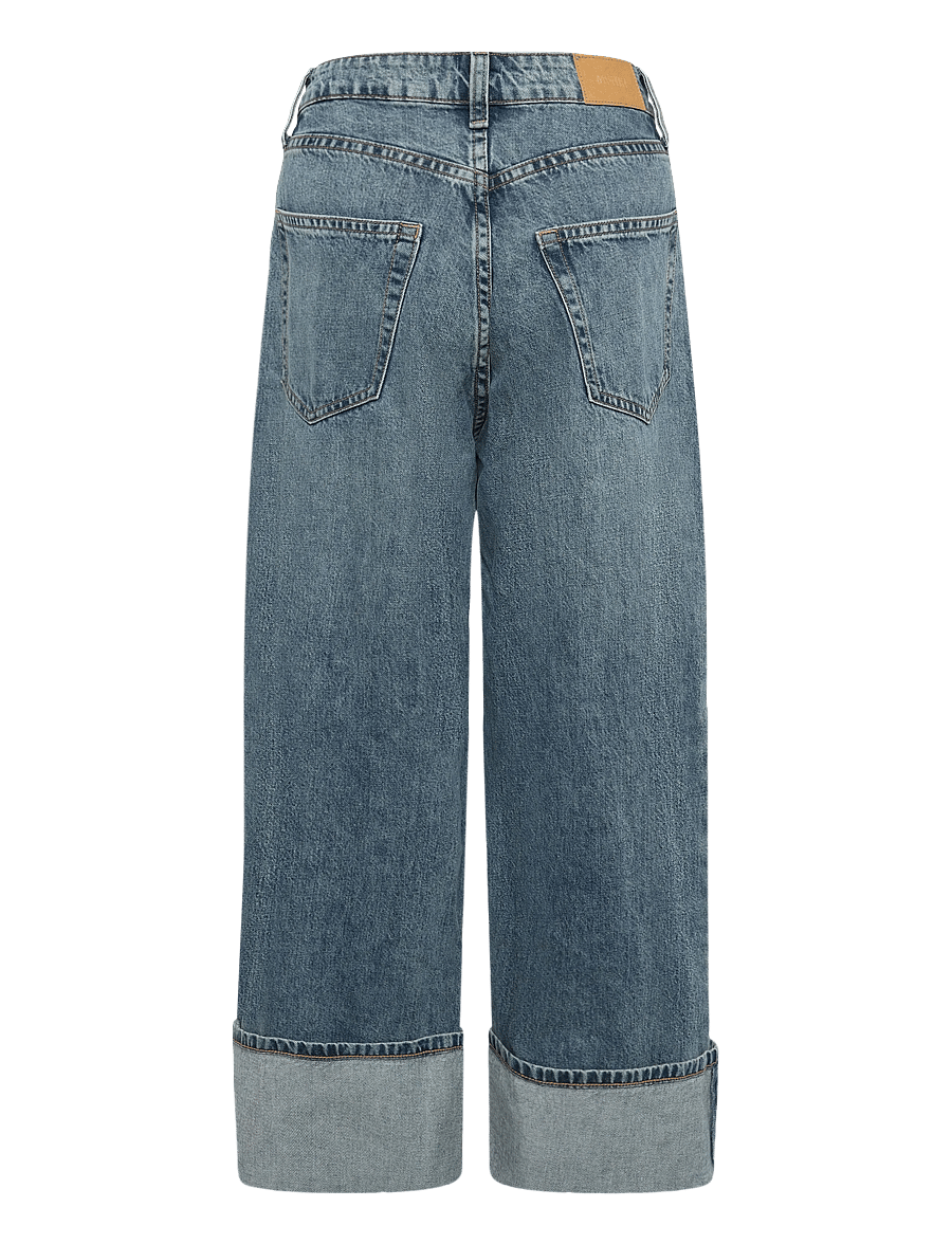 Monki - Peggy Low Rise Loose Baggy Jeans - hosen mit weitem bein - blue wash - 1