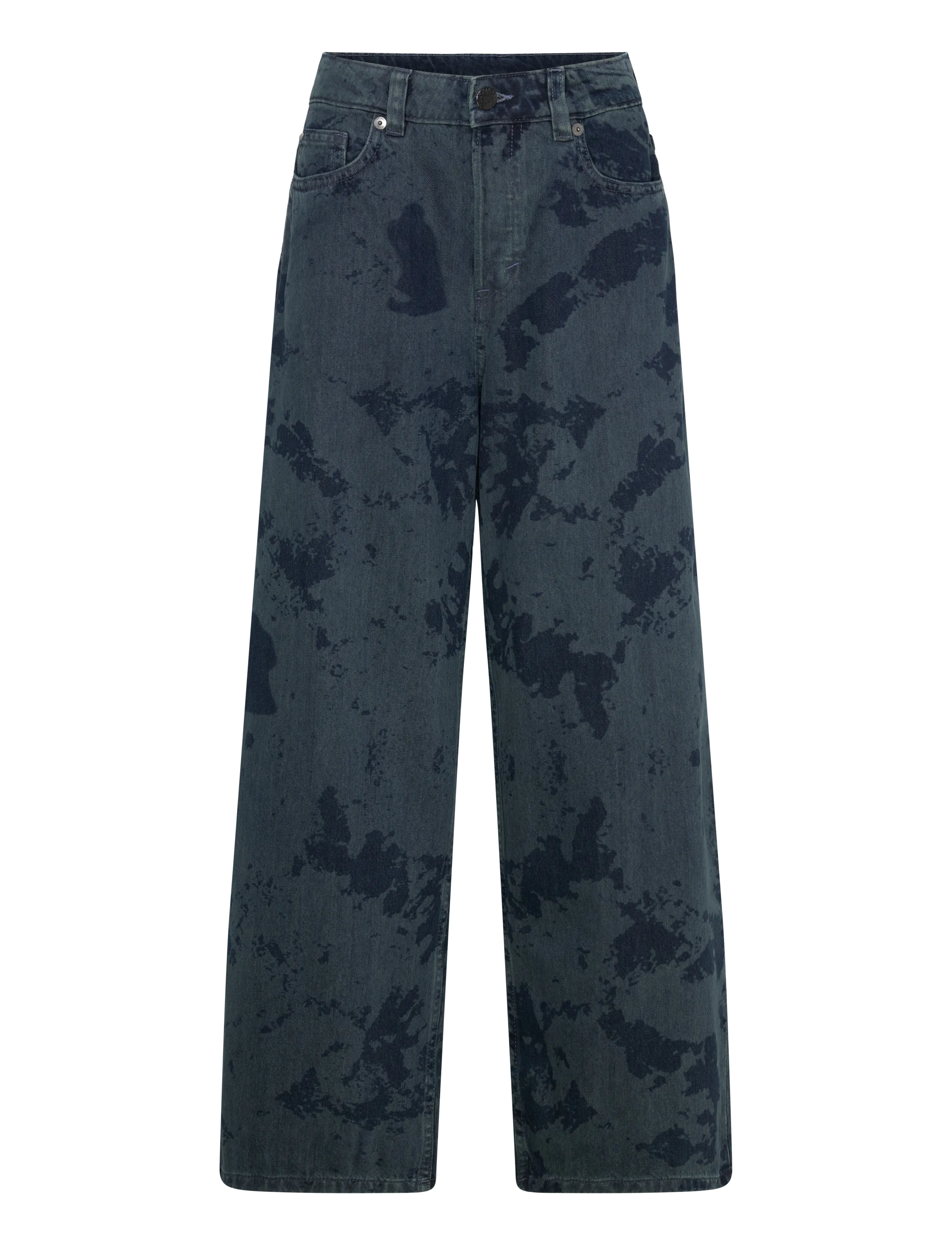 Monki Peggy Low Rise Loose Baggy Jeans, Kvinder, Lavtaljede Løse Baggy Jeans Med Opsmøg, Blå, Str: 27 x 32