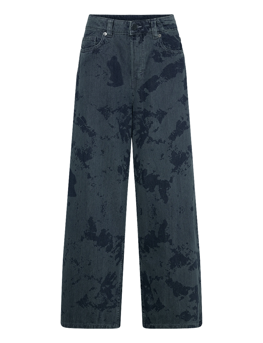 Monki - Peggy Low Rise Loose Baggy Jeans - hosen mit weitem bein - denim blue dark - 0