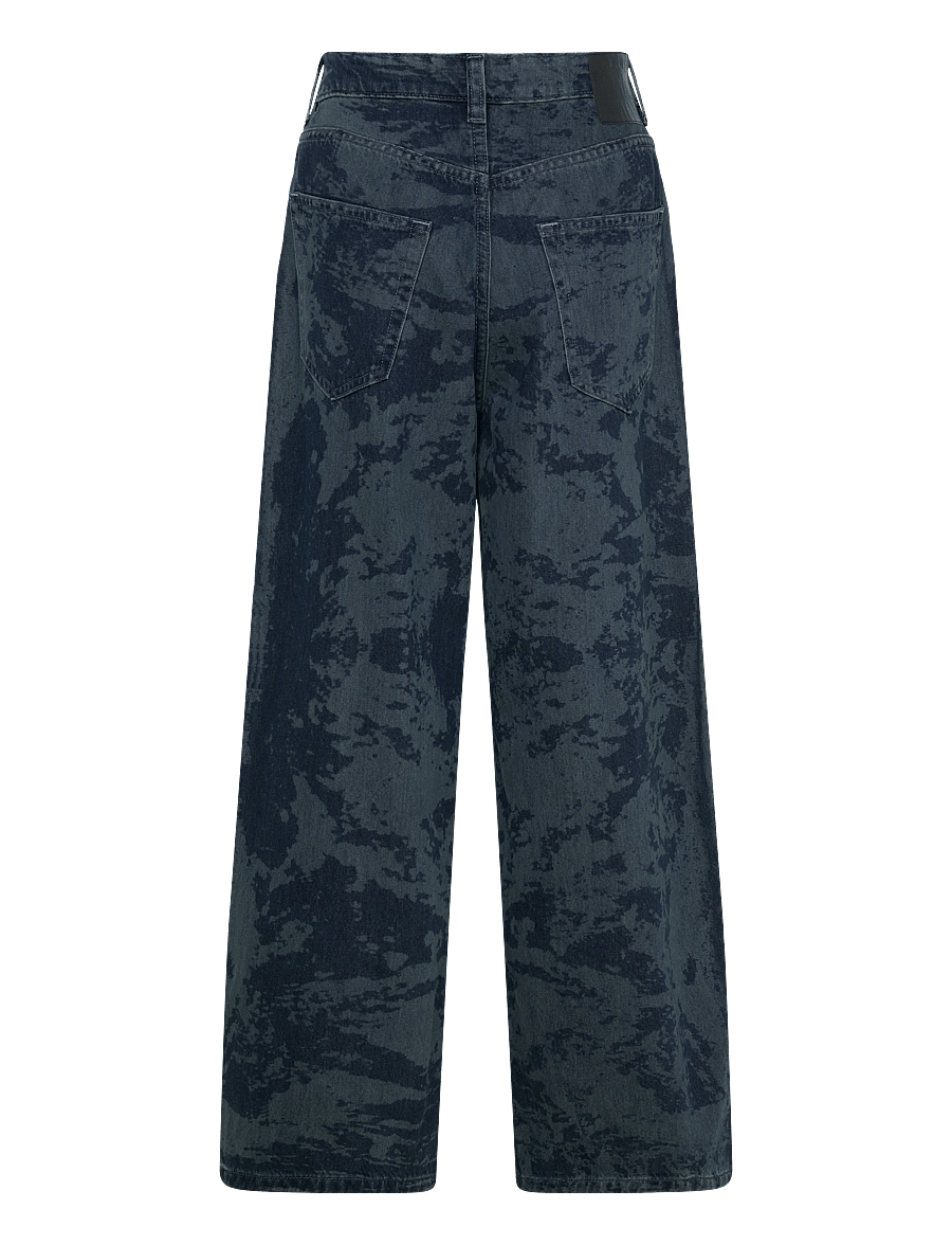 Monki - Peggy Low Rise Loose Baggy Jeans - hosen mit weitem bein - denim blue dark - 1