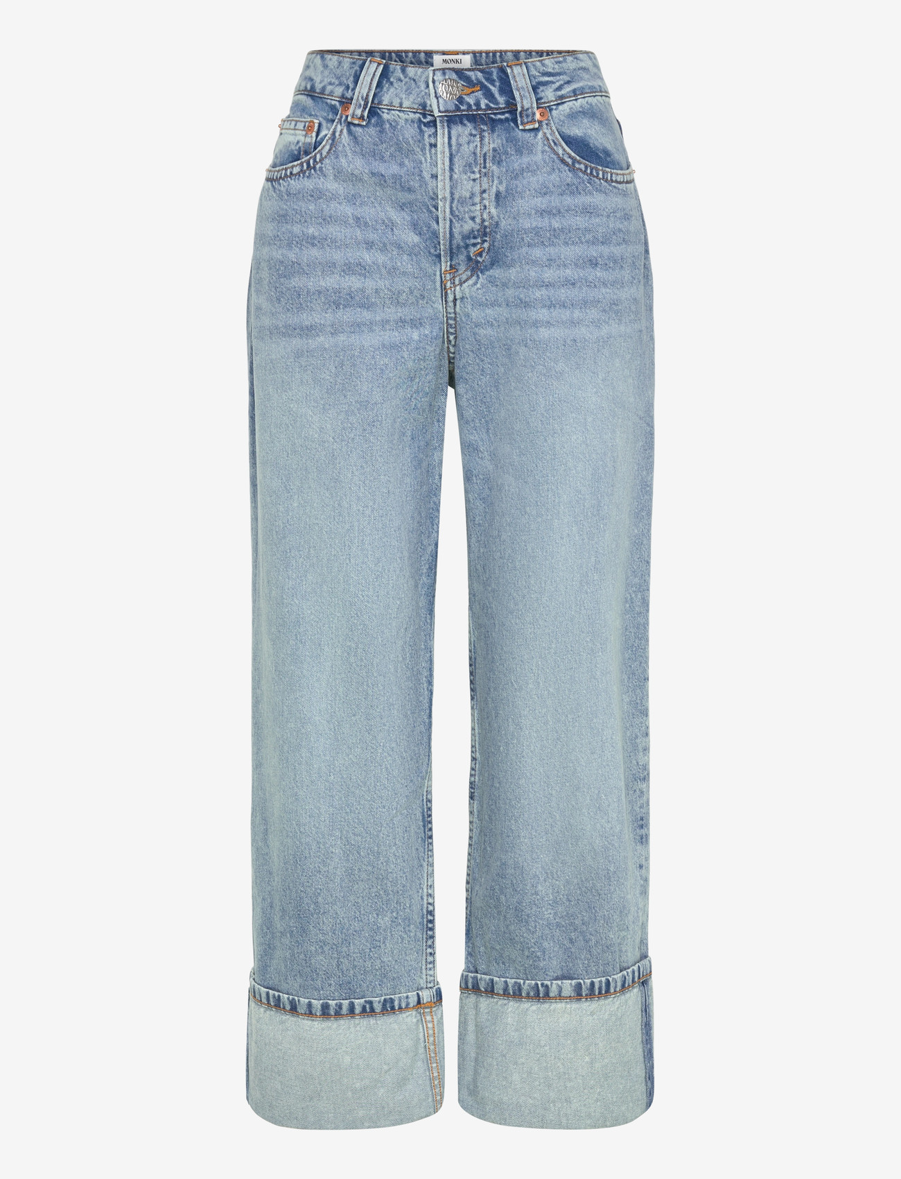 Monki - Peggy Low Rise Loose Baggy Jeans - brede jeans - denim blue light - 0