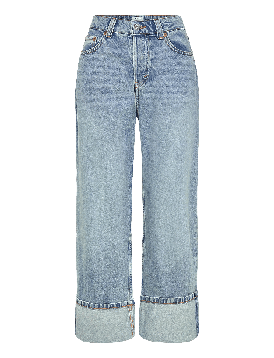 Monki - Peggy Low Rise Loose Baggy Jeans - wide leg jeans - denim blue light - 0