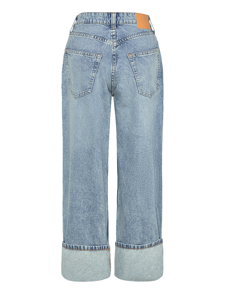 Monki - Peggy Low Rise Loose Baggy Jeans - wide leg jeans - denim blue light - 1
