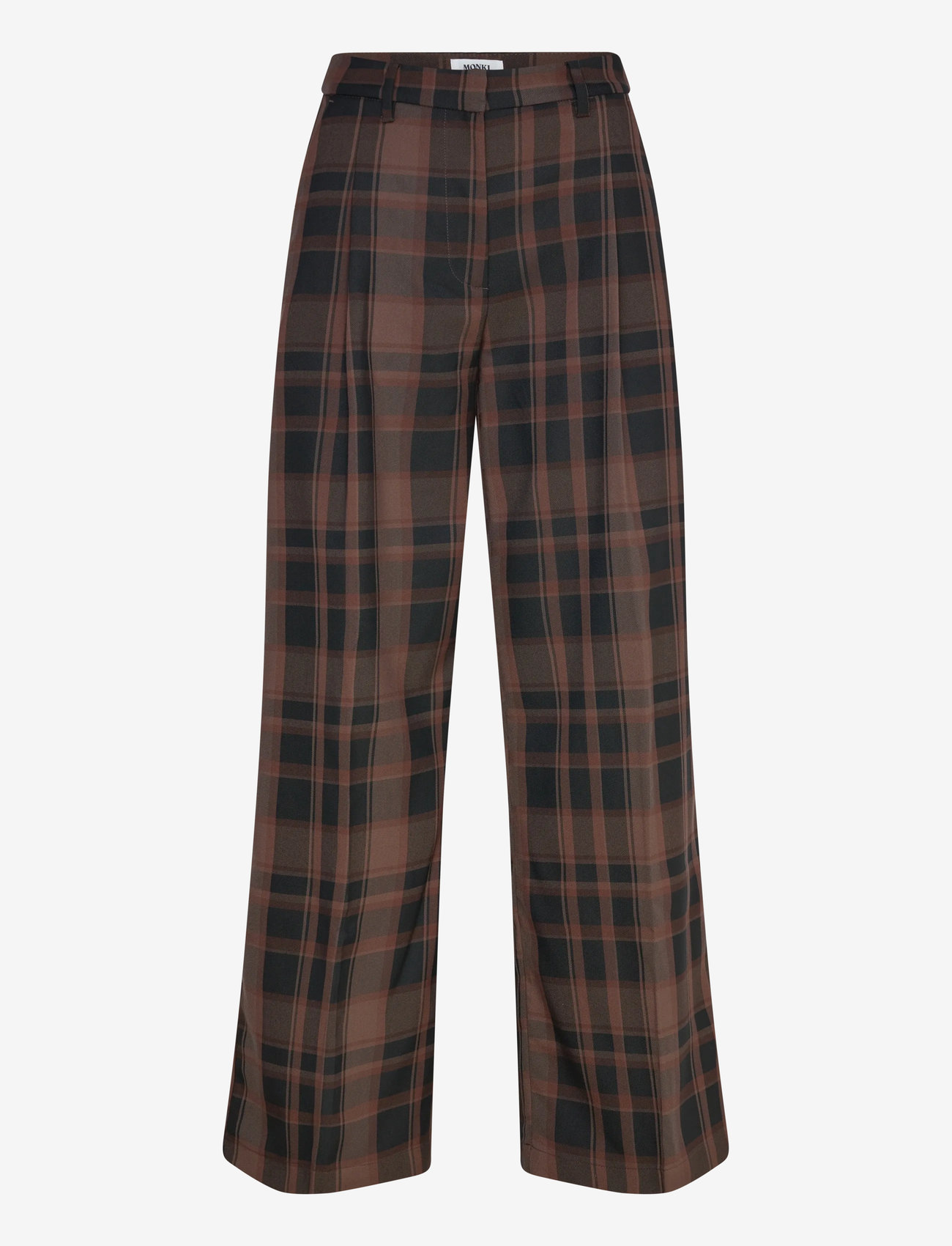 Monki - High Waisted Wide Leg Suiting Trousers - formell - brown medium dusty - 0