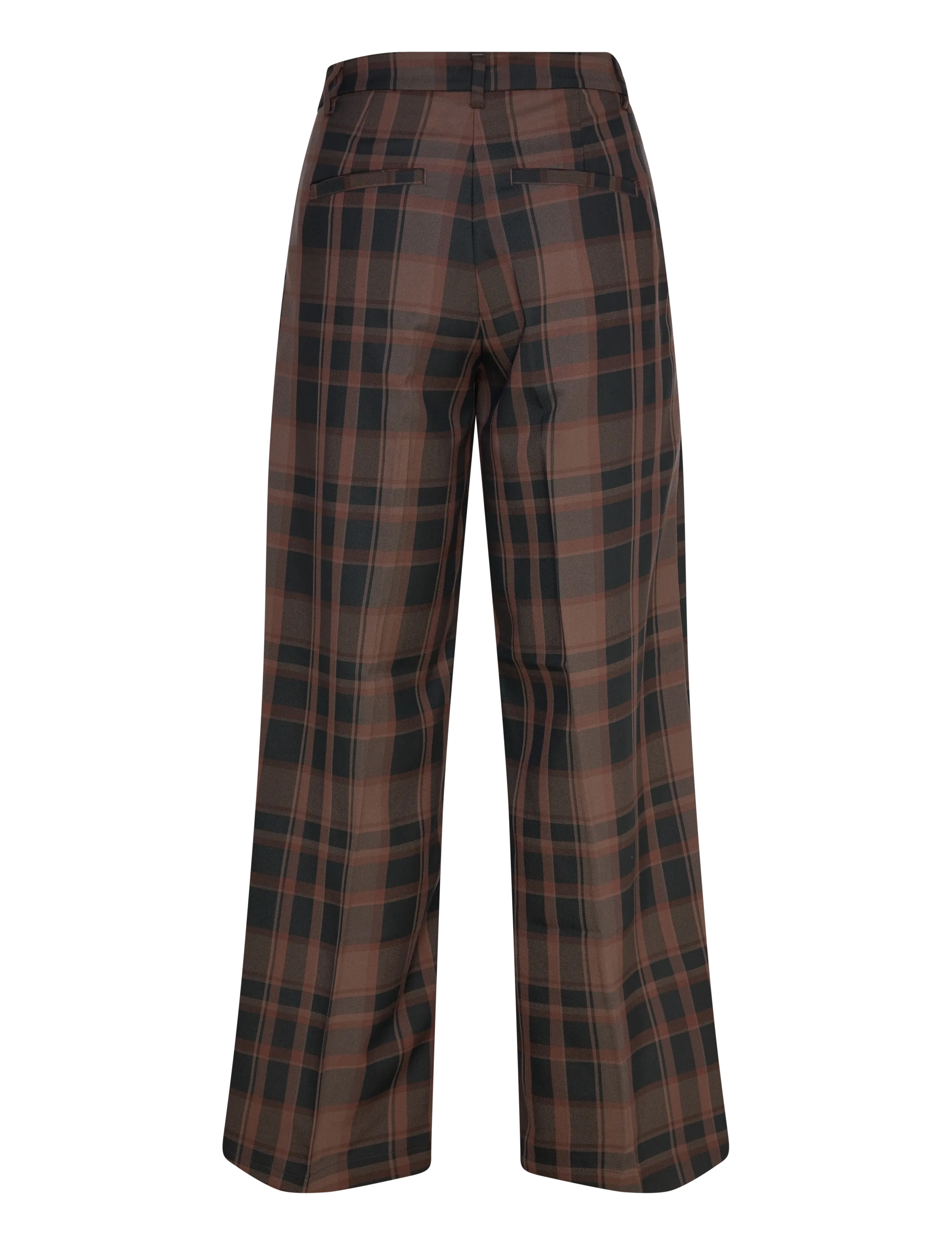 Monki - High Waisted Wide Leg Suiting Trousers - kostymbyxor - brown medium dusty - 1