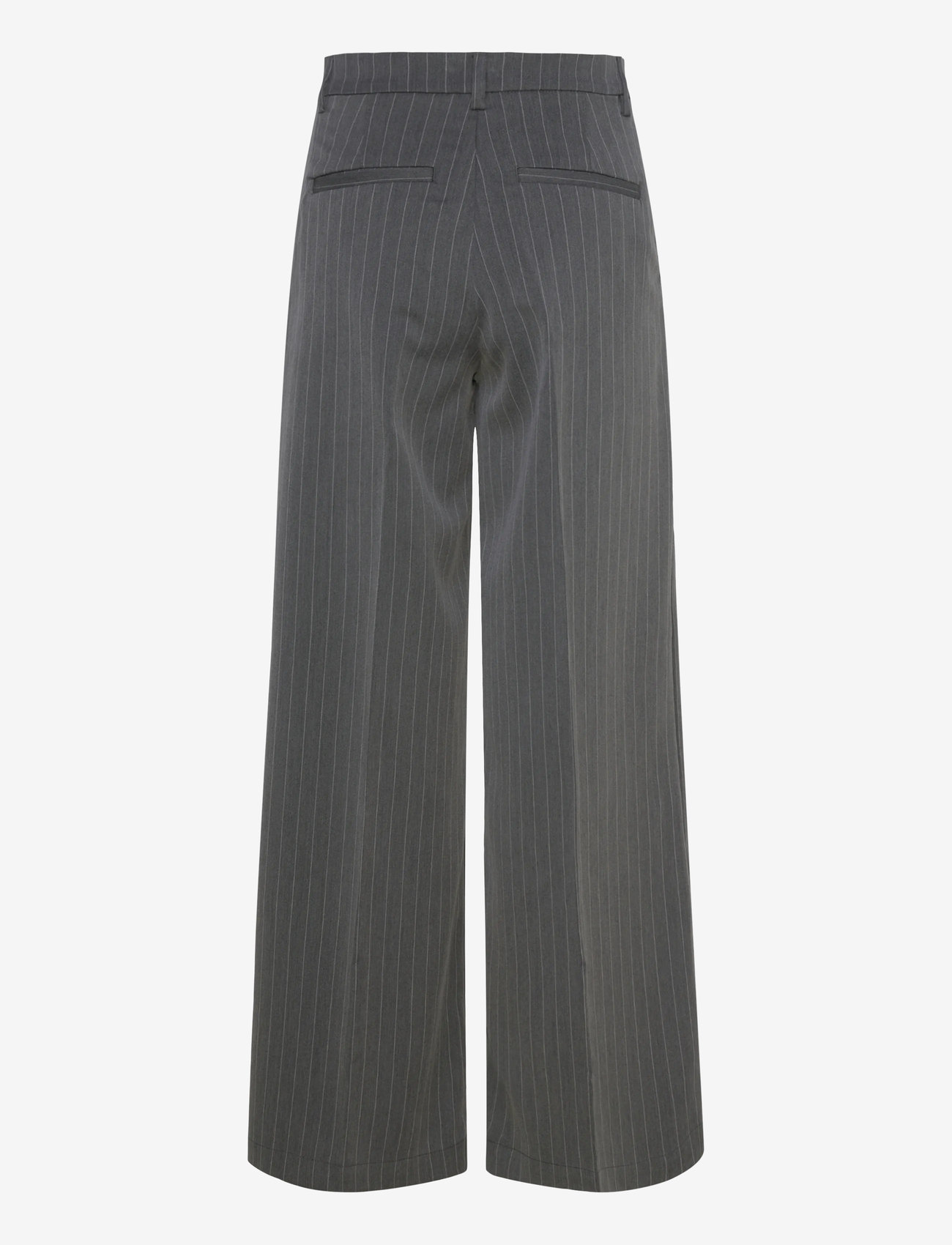Monki - High Waisted Wide Leg Suiting Trousers - bukser med brede ben - grey melange dark - 1