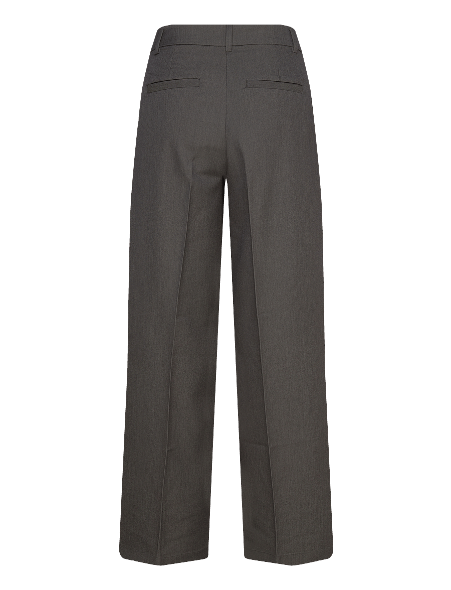 Monki - High Waisted Wide Leg Suiting Trousers - kostymbyxor - grey solid - 1