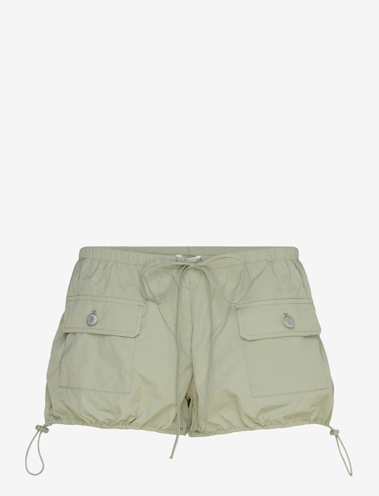 Monki - Drawstring Mini Cargo Shorts - casual shorts - khaki green medium dusty - 0