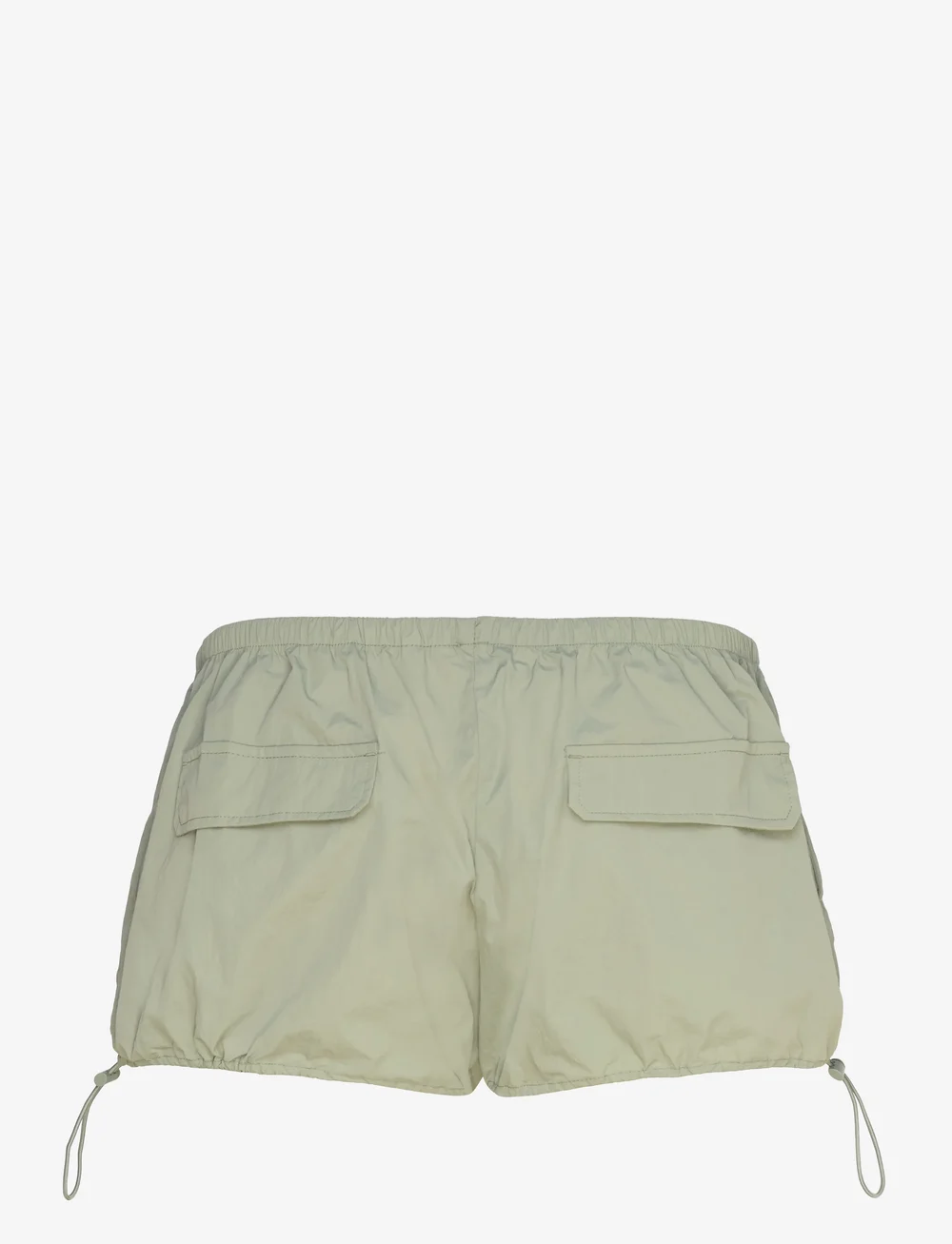 Monki - Drawstring Mini Cargo Shorts - lühikesed vabaajapüksid - khaki green medium dusty - 1