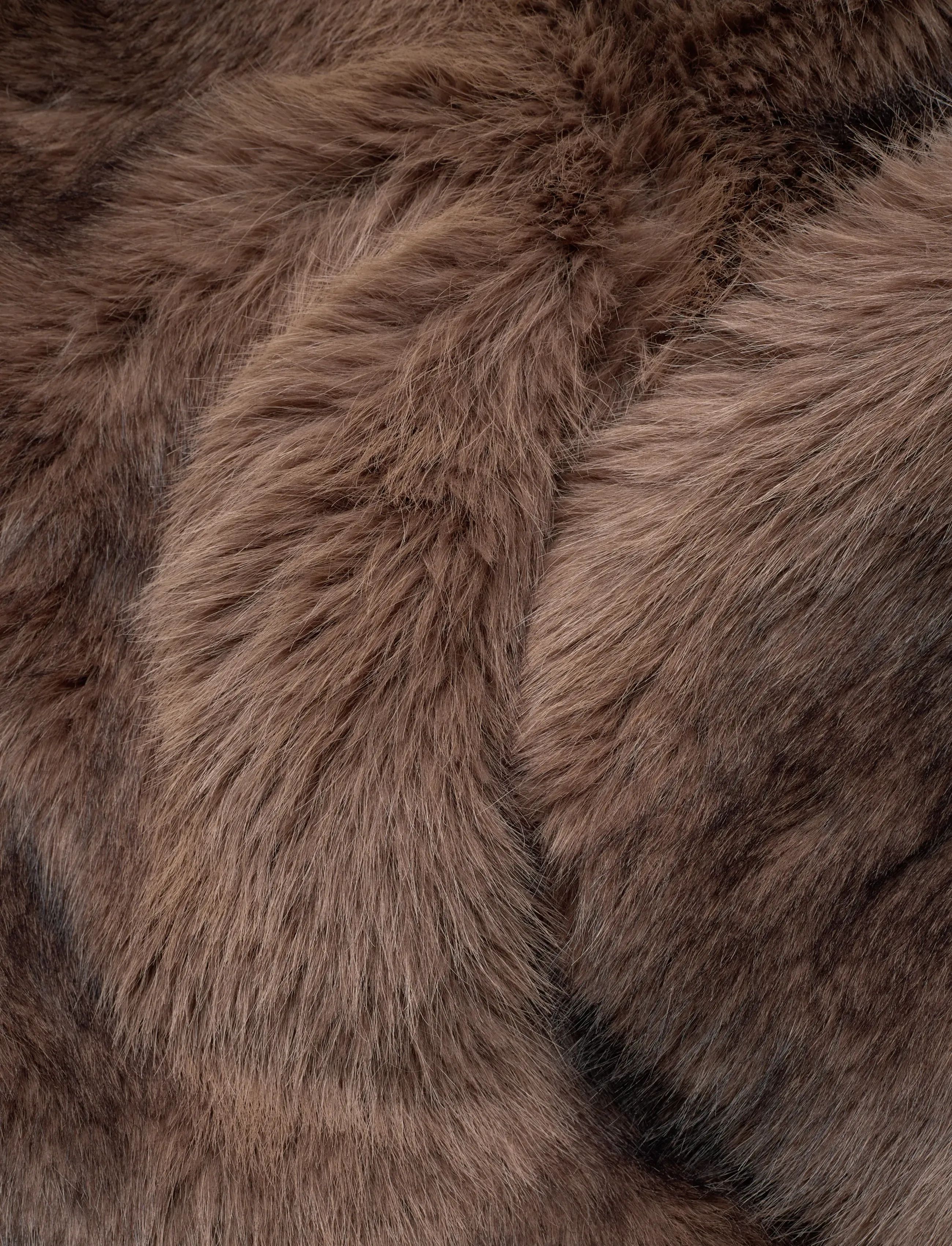 Monki - Chunky zip faux fur jacket - kunstpelz - brown dark - 3