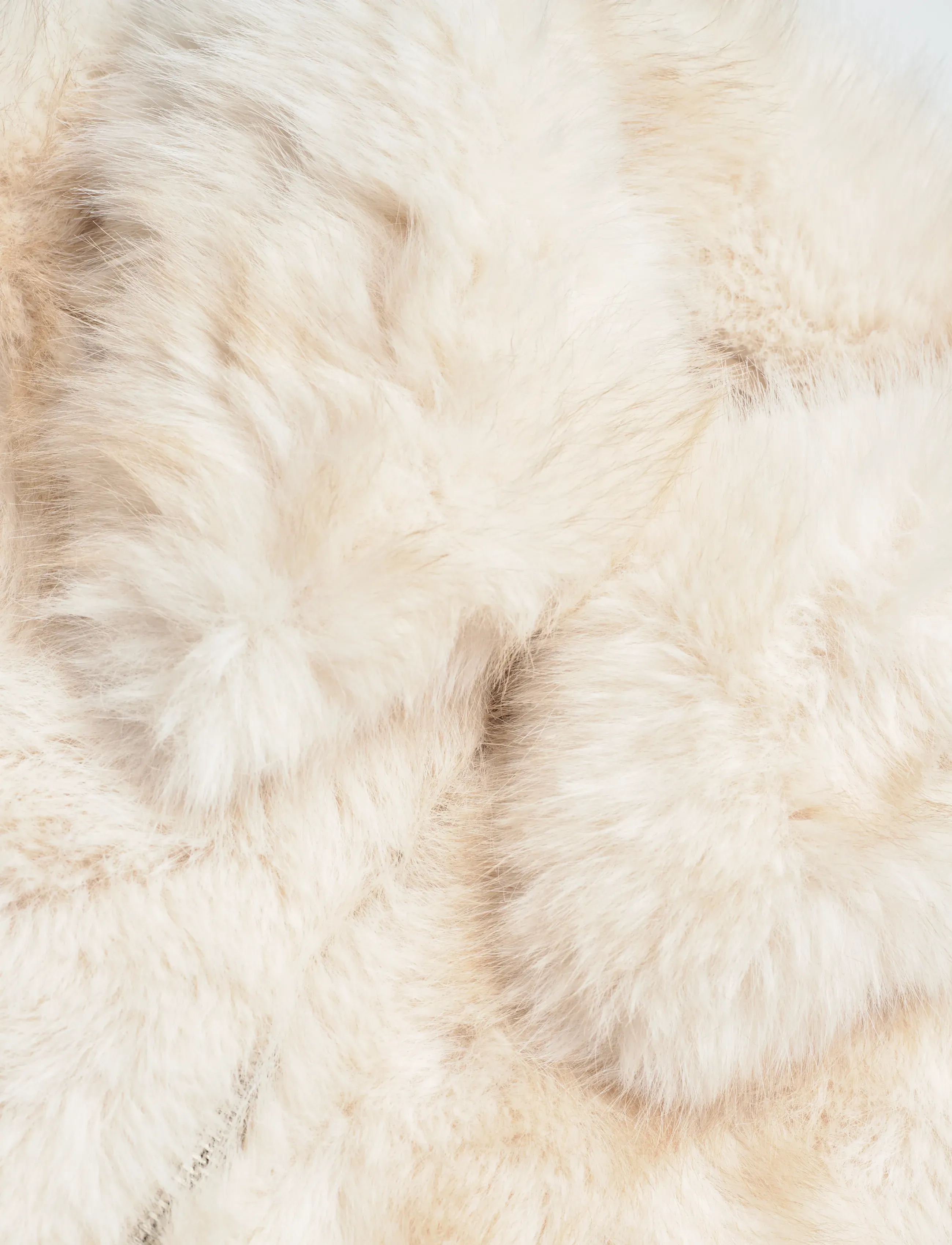 Monki - Chunky zip faux fur jacket - kunstpelz - white light - 2