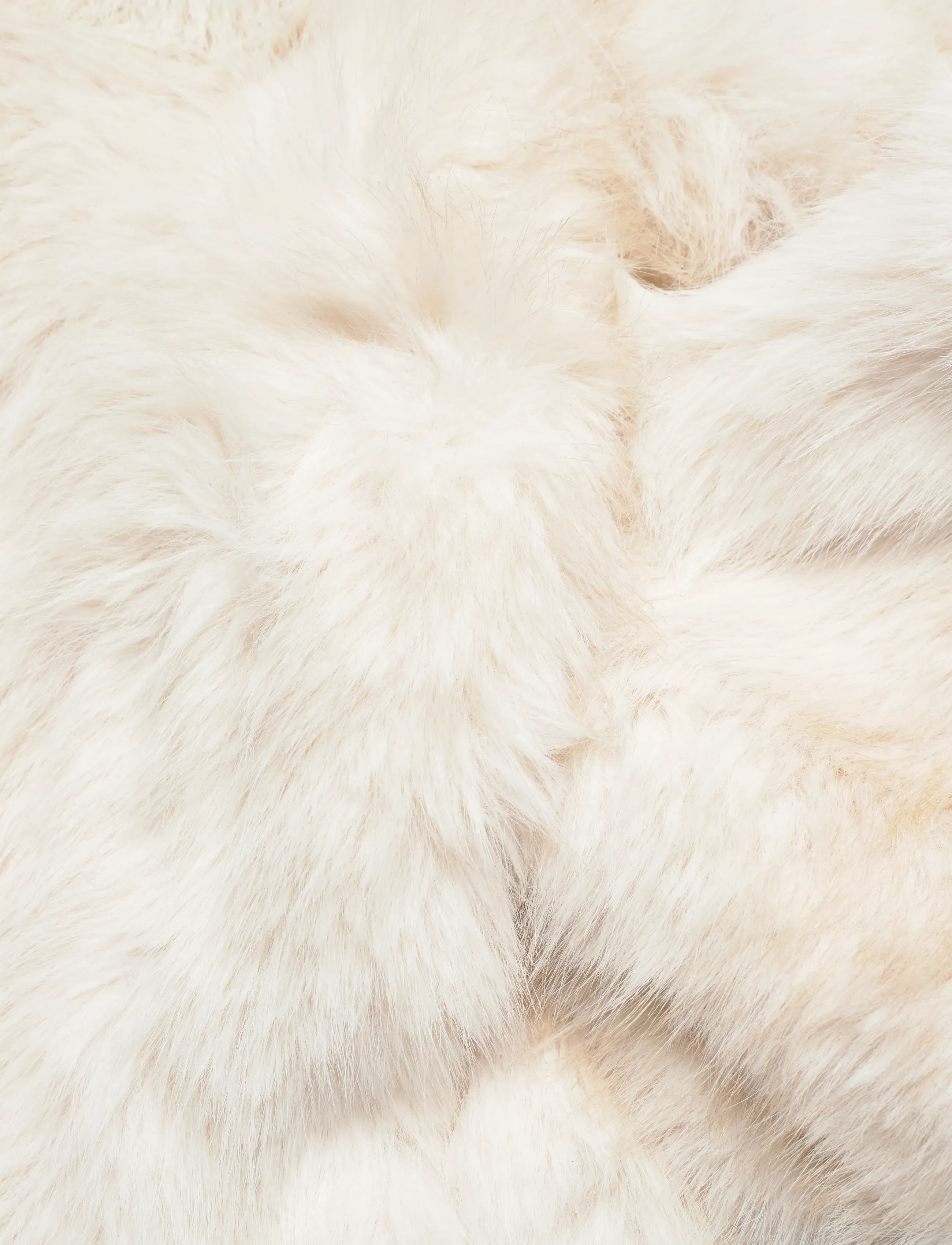 Monki - Chunky zip faux fur jacket - kunstpelz - white light - 3