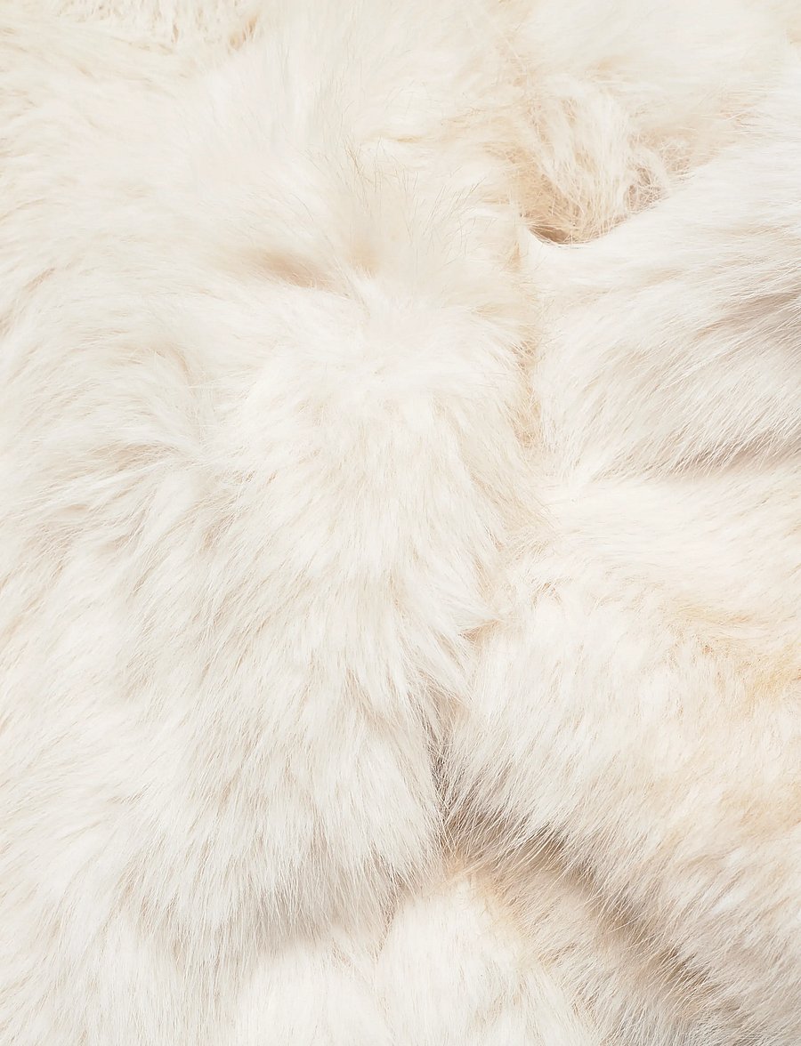 Monki - Chunky zip faux fur jacket - faux fur - white light - 3