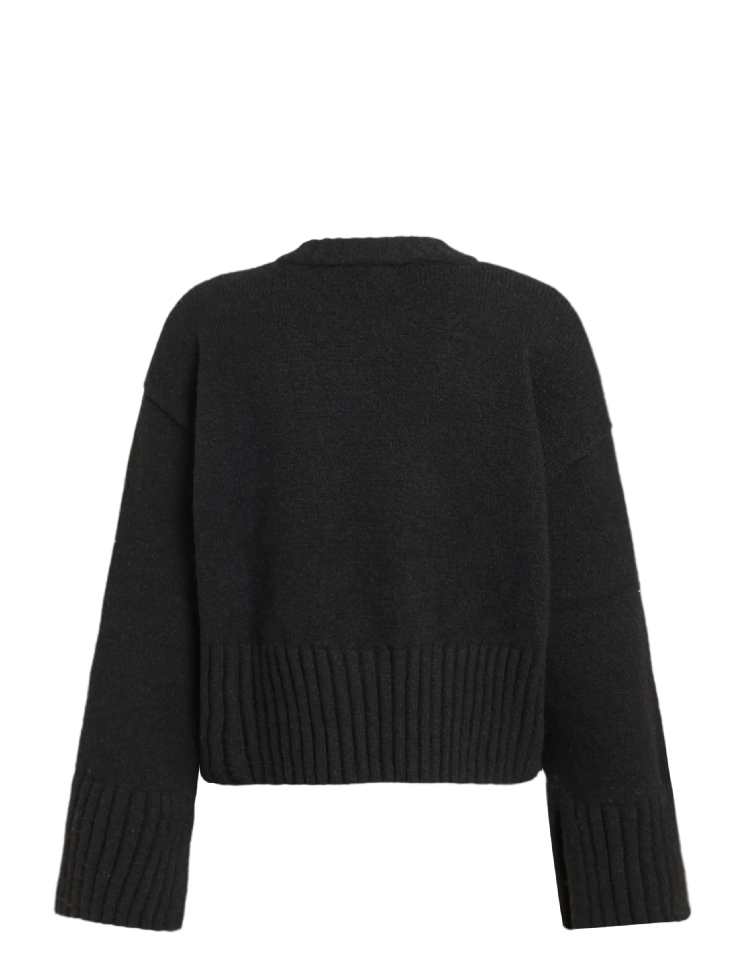 Monki - Knitted Oversized Sweater - kampsunid - black dark - 1