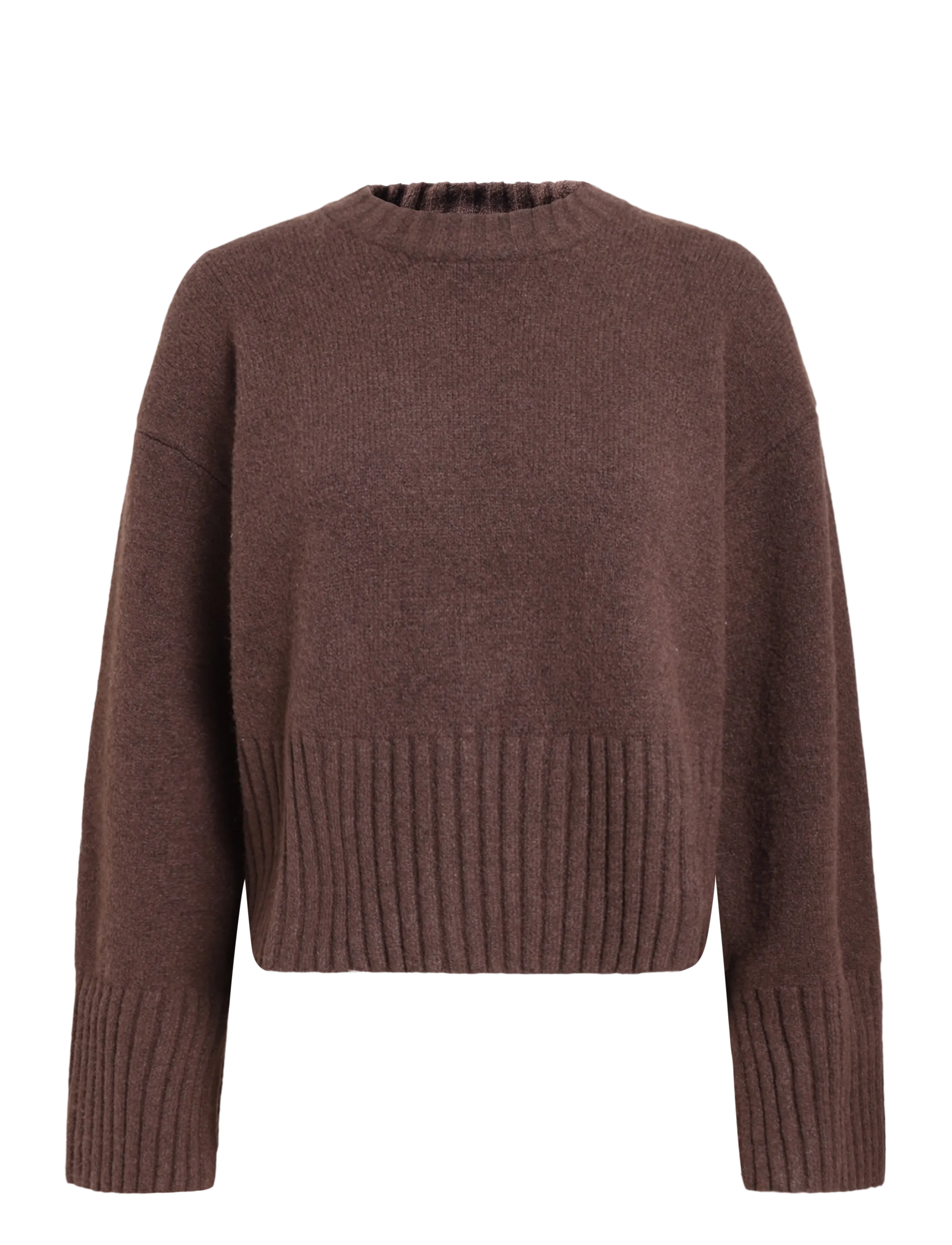 Monki Knitted Oversized Sweater - Farben der Saison - BROWN DARK / brown