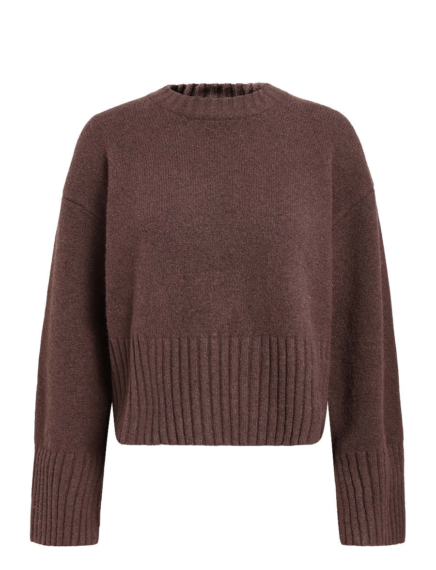 Monki - Knitted Oversized Sweater - pullover - brown dark - 0