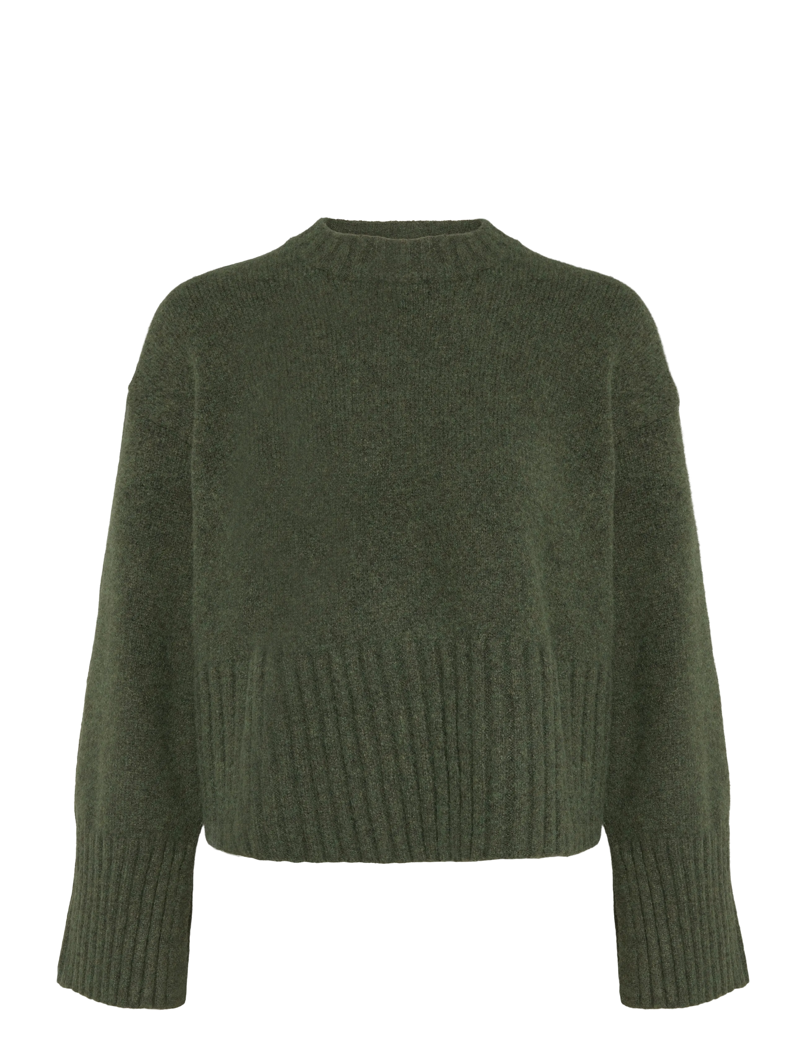 Monki Knitted Oversized Sweater - Jumpers - GREEN DARK / green