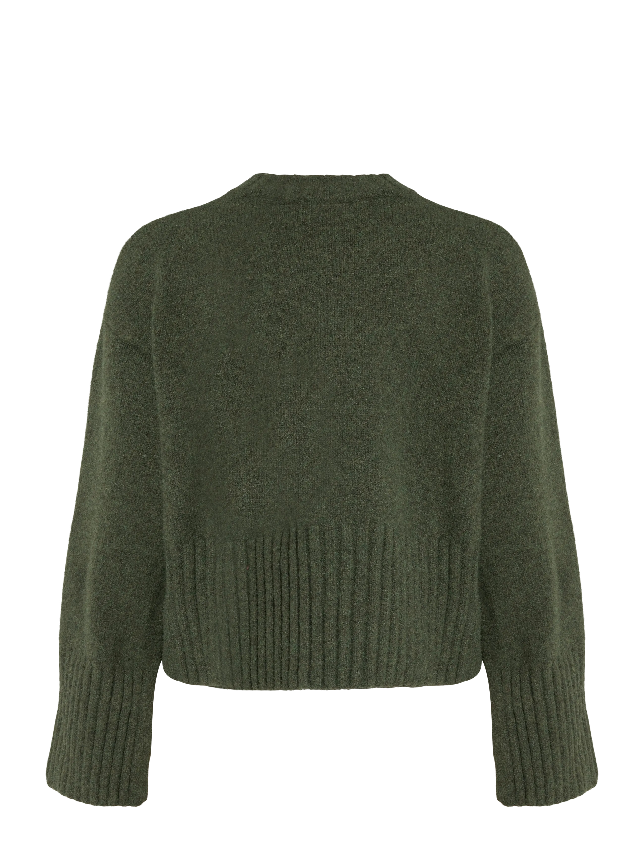 Monki - Knitted Oversized Sweater - jumpers - green dark - 1