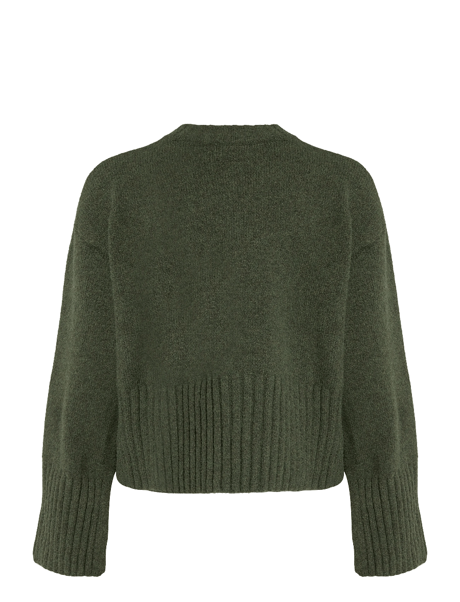 Monki - Knitted Oversized Sweater - jumpers - green dark - 1