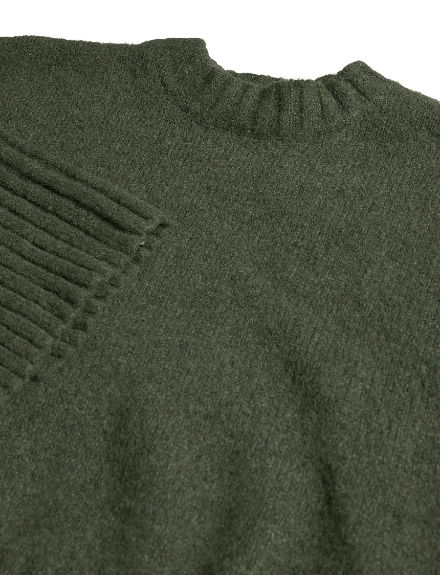 Monki - Knitted Oversized Sweater - jumpers - green dark - 2