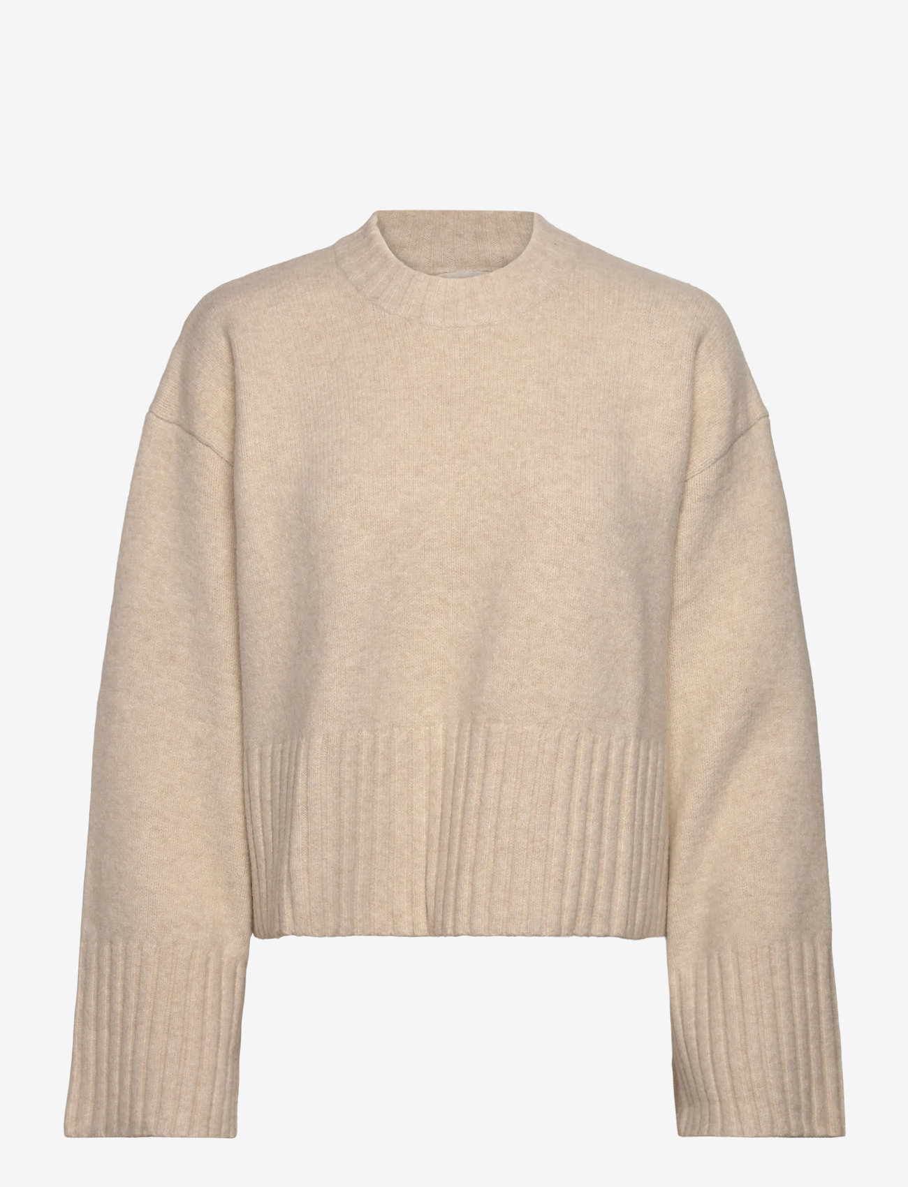 Monki - Knitted Oversized Sweater - striktrøjer - white light - 0