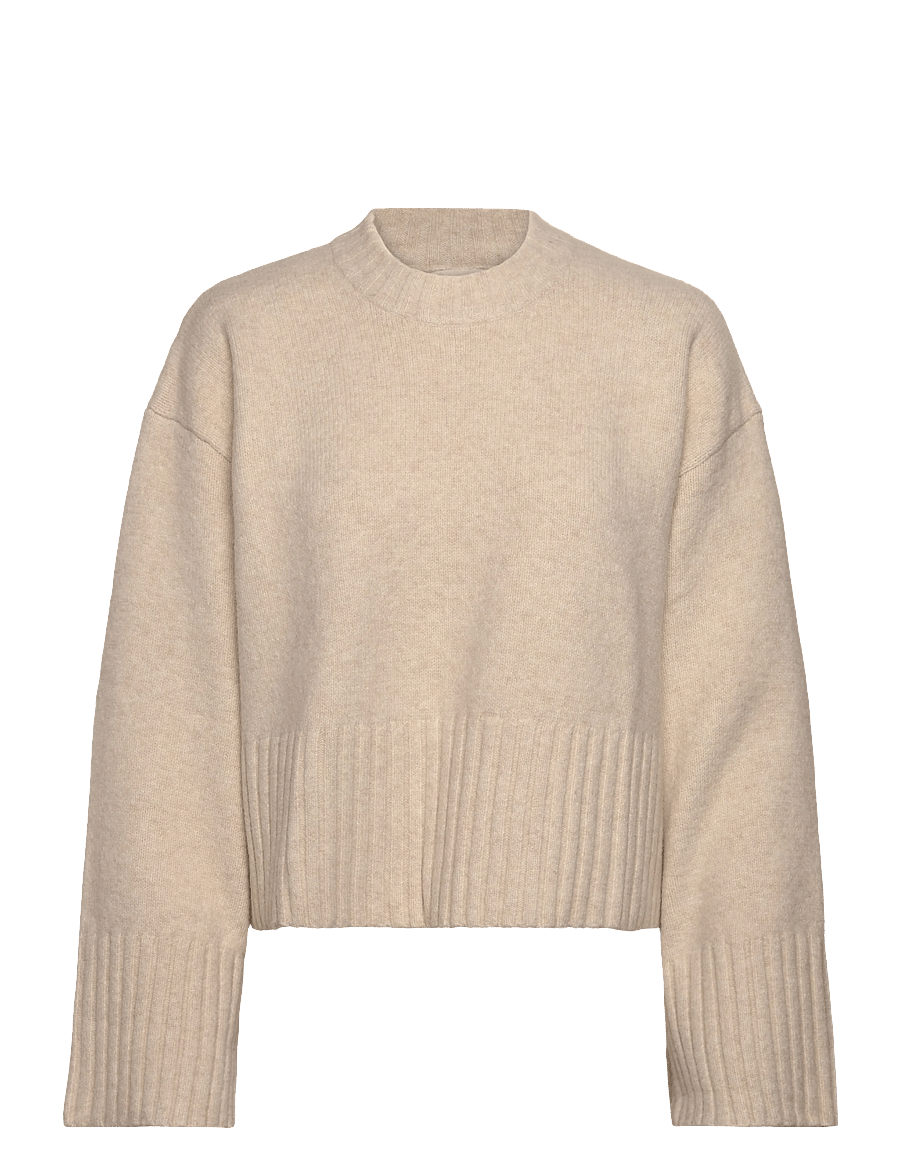 Monki - Knitted Oversized Sweater - striktrøjer - white light - 0