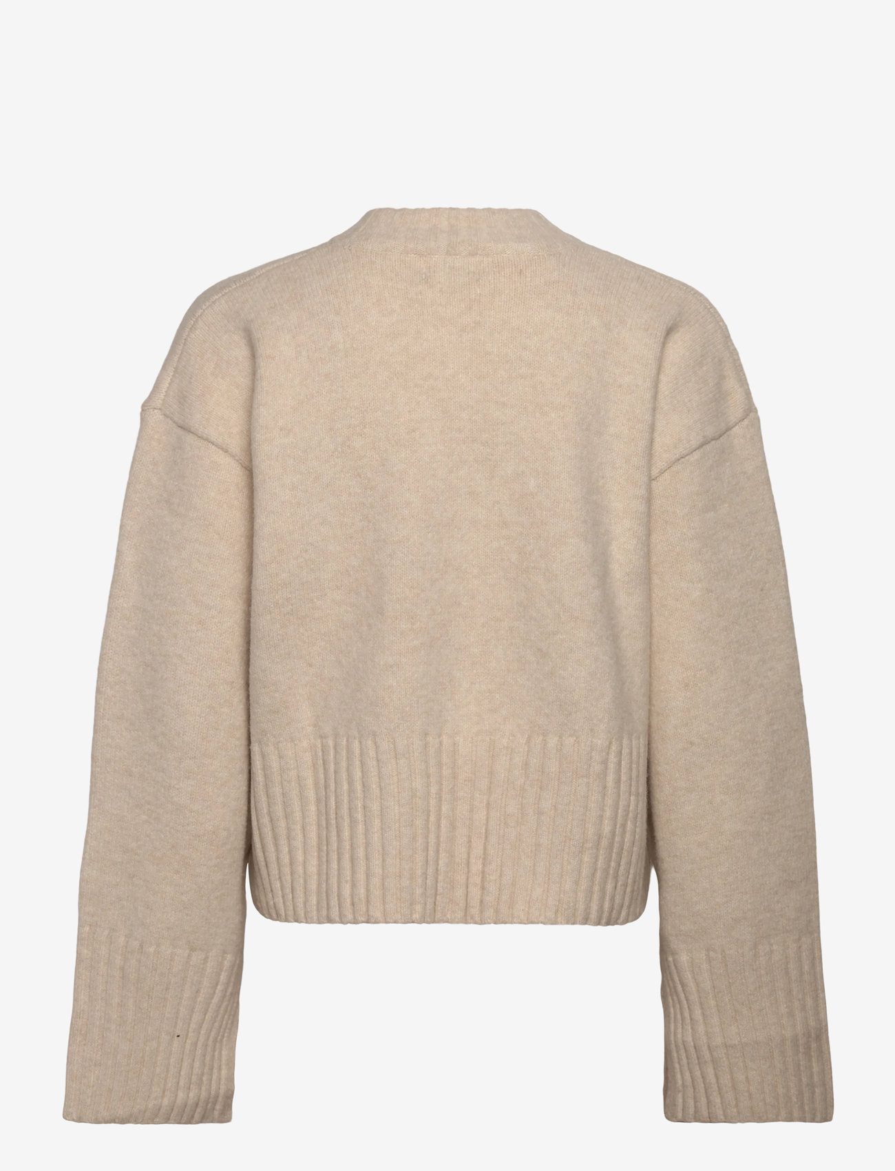 Monki - Knitted Oversized Sweater - striktrøjer - white light - 1