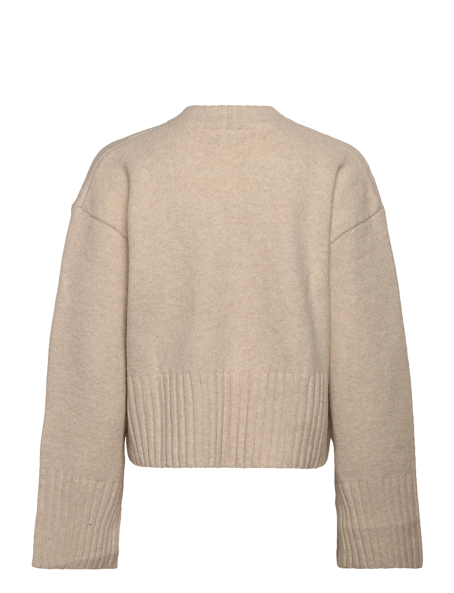 Monki - Knitted Oversized Sweater - striktrøjer - white light - 1