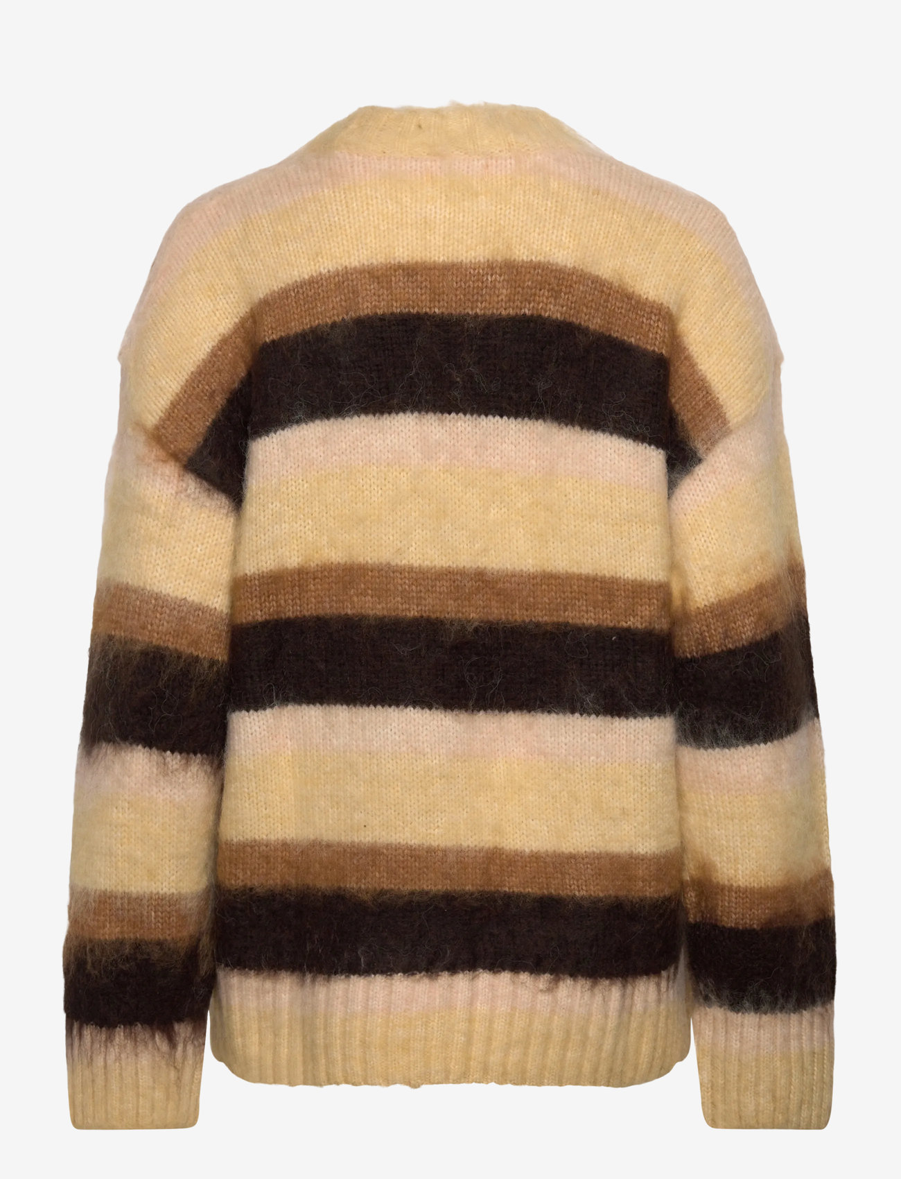 Monki - Relaxed Fit Fluffy Knit Sweater - striktrøjer - beige medium dusty - 1