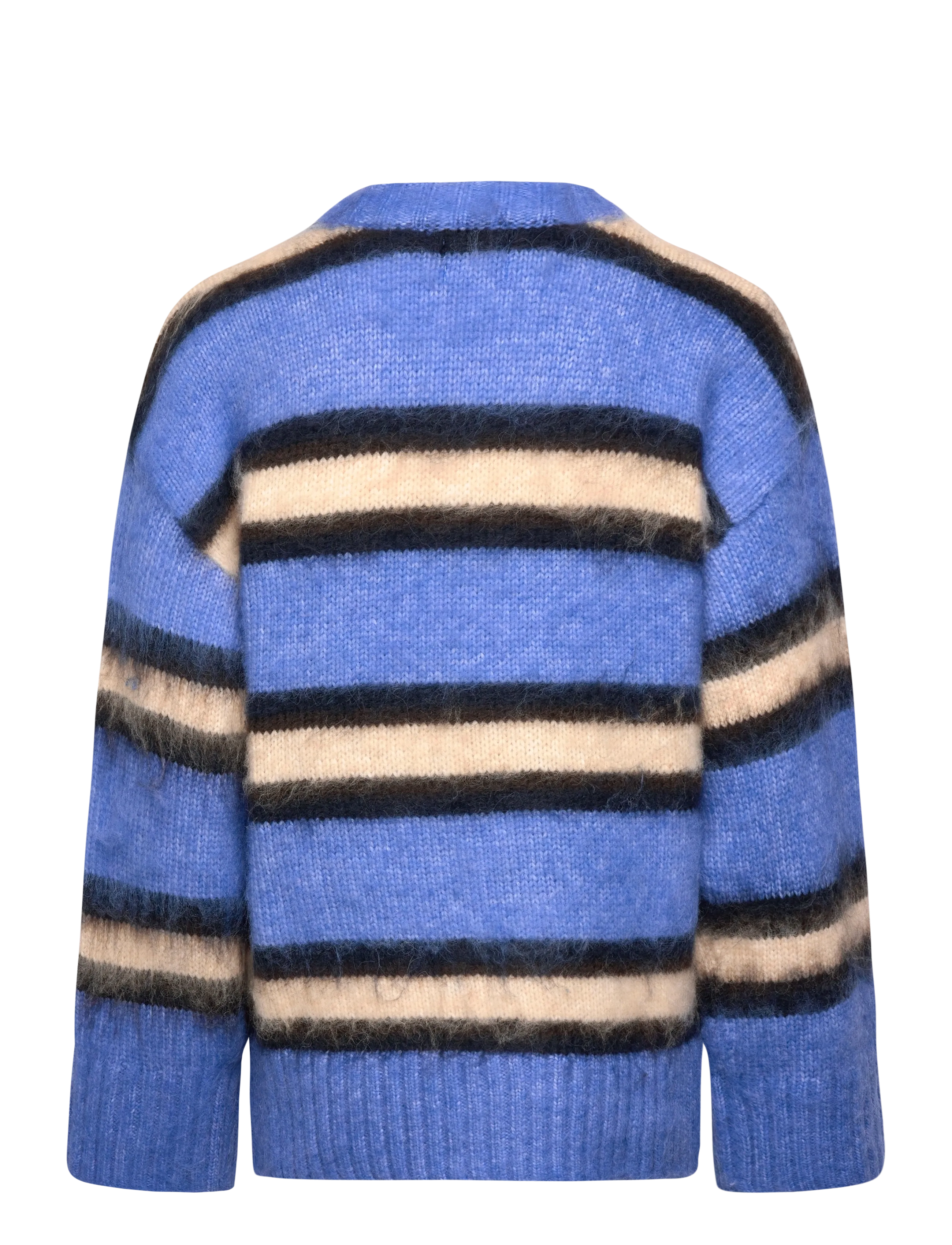 Monki - Relaxed Fit Fluffy Knit Sweater - jumpers - blue medium - 1