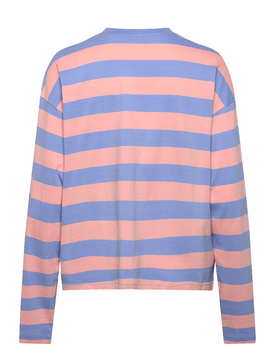 Monki - Long-Sleeved Cotton T-shirt - pikkade varrukatega topid - blue medium - 1