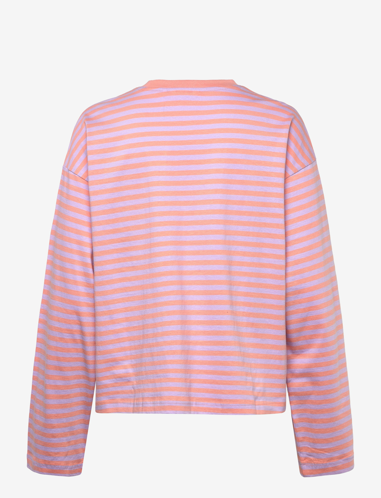 Monki - Long-Sleeved Cotton T-shirt - palaidinukės ilgomis rankovėmis - lilac purple light - 1