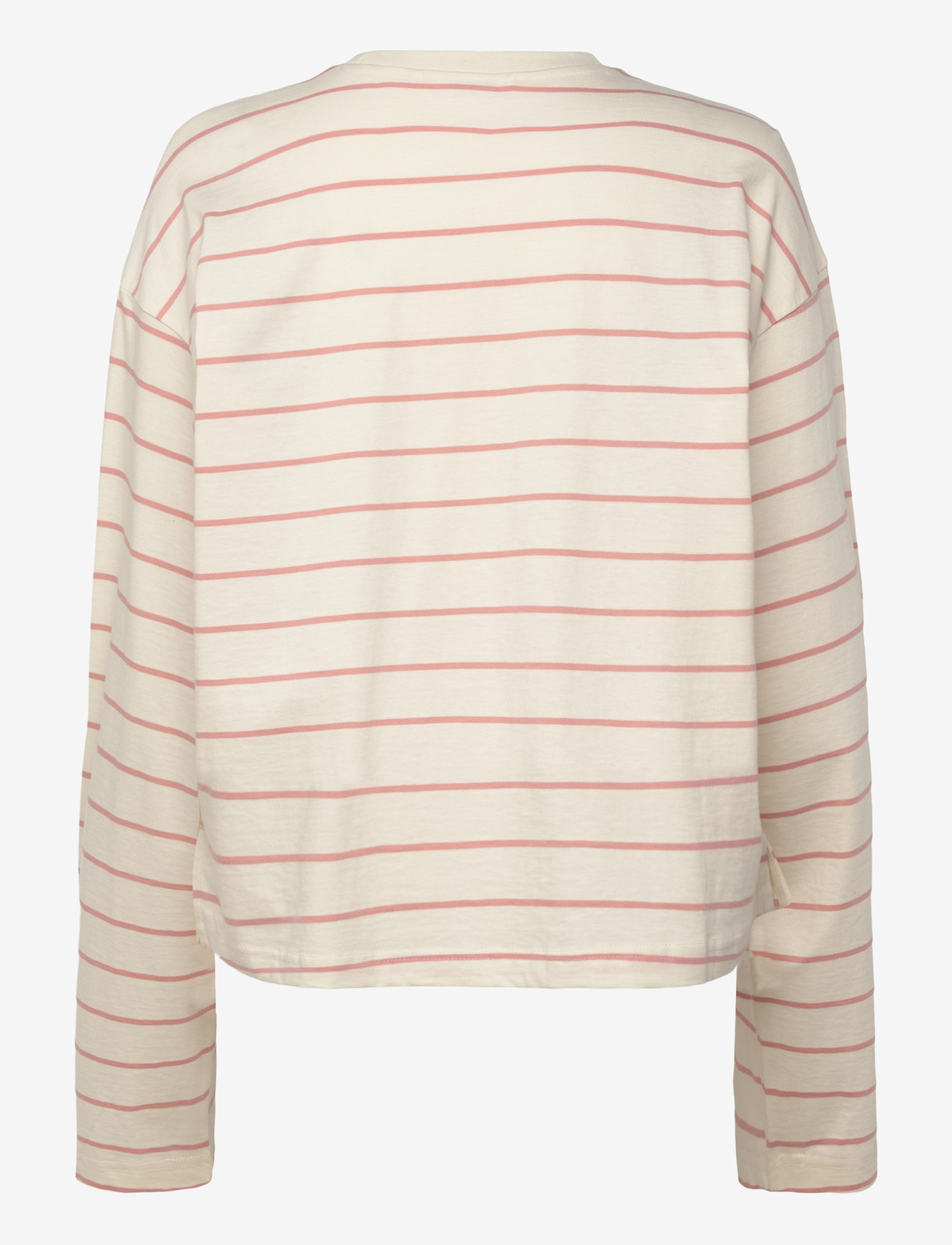 Monki - Long-Sleeved Cotton T-shirt - langærmede toppe - orange dusty light - 1